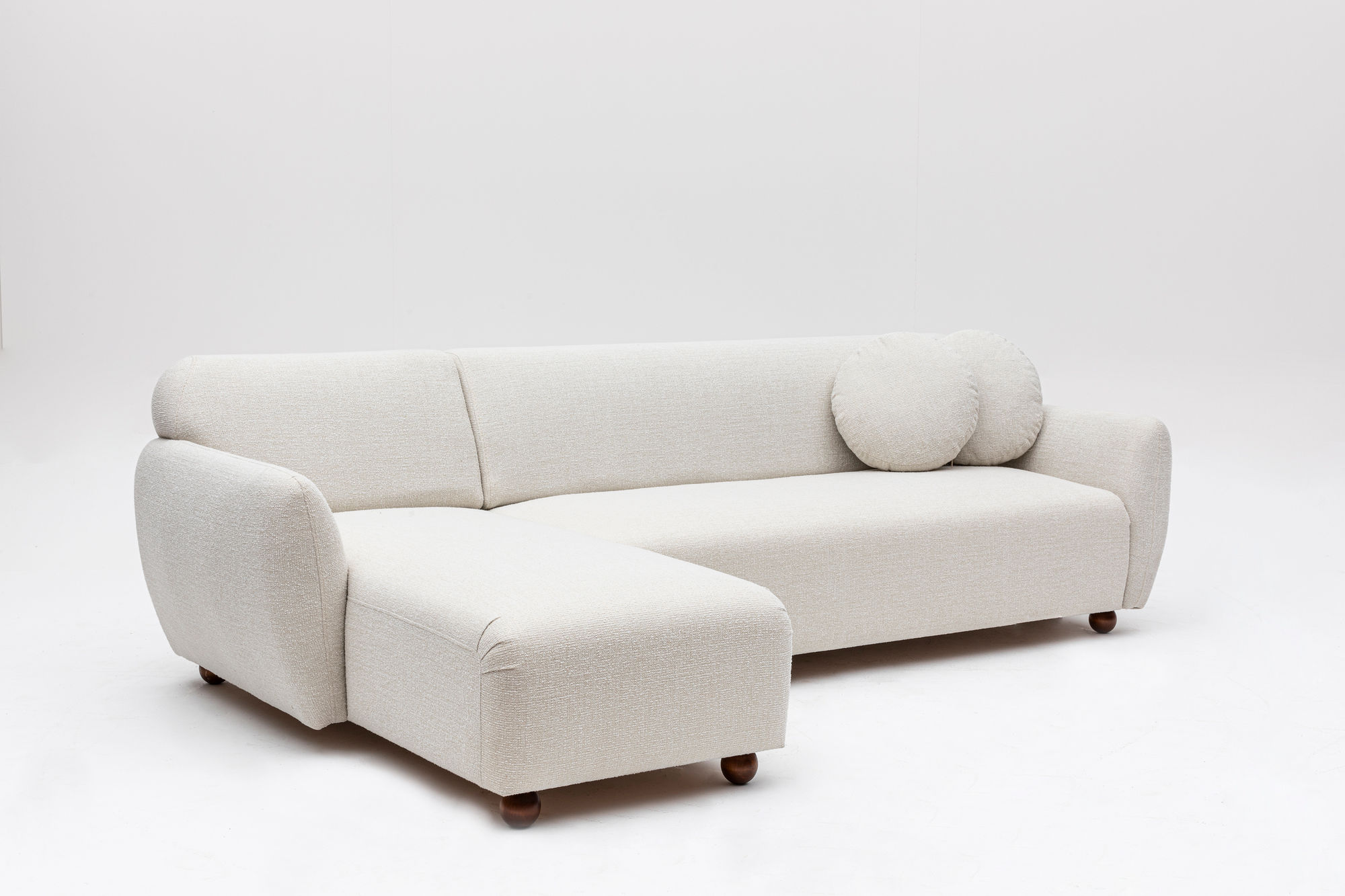 Eddy corner sofa Left White