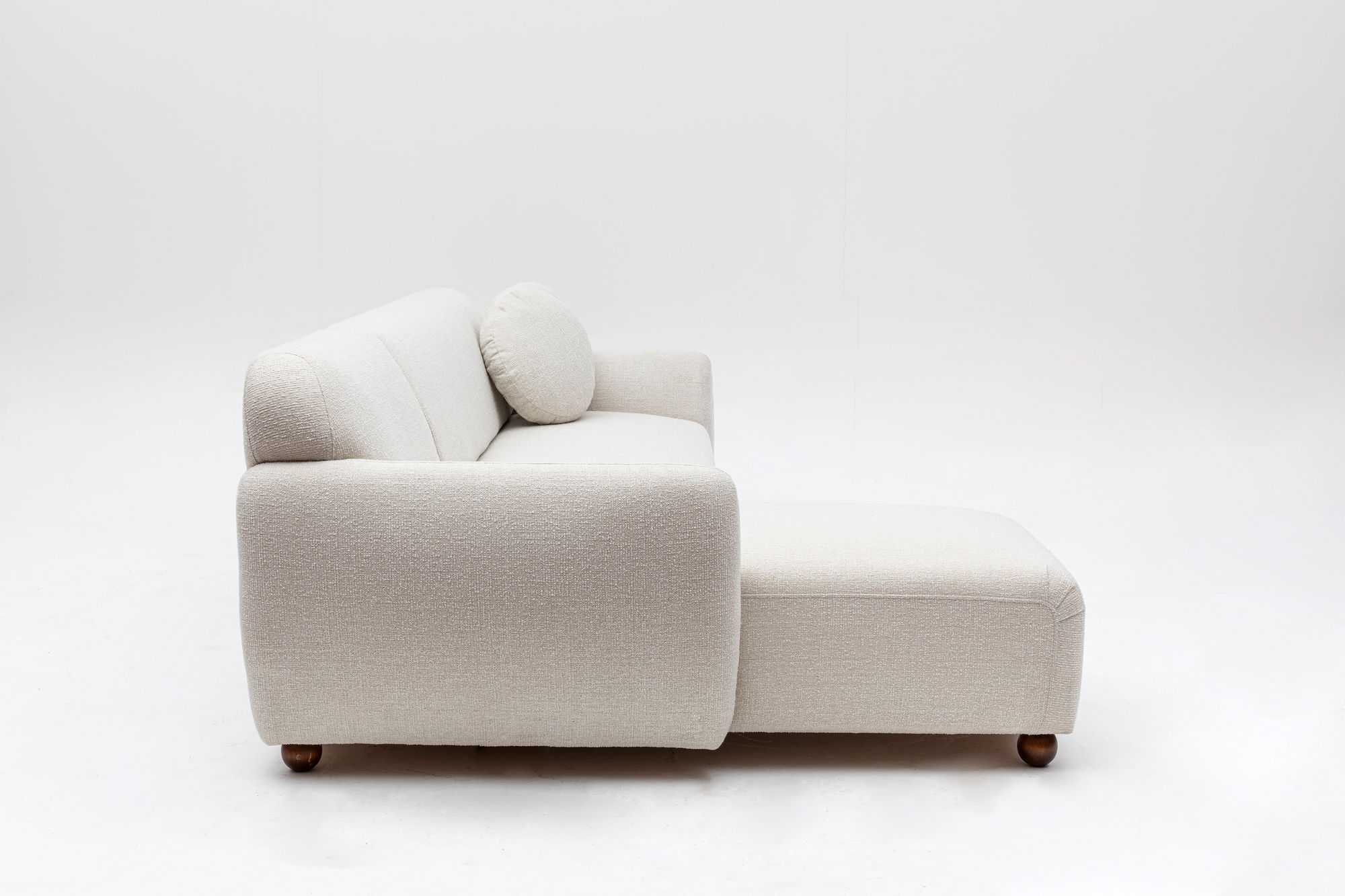 Eddy Ecksofa Links Weiß