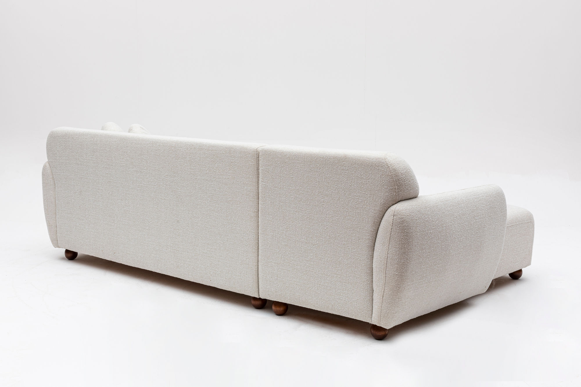 Eddy Ecksofa Links Weiß