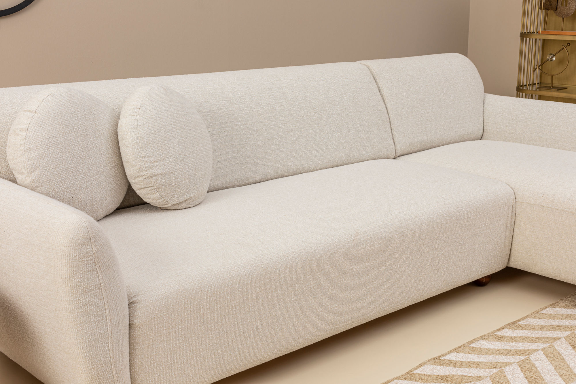 Eddy Corner Sofa Right White