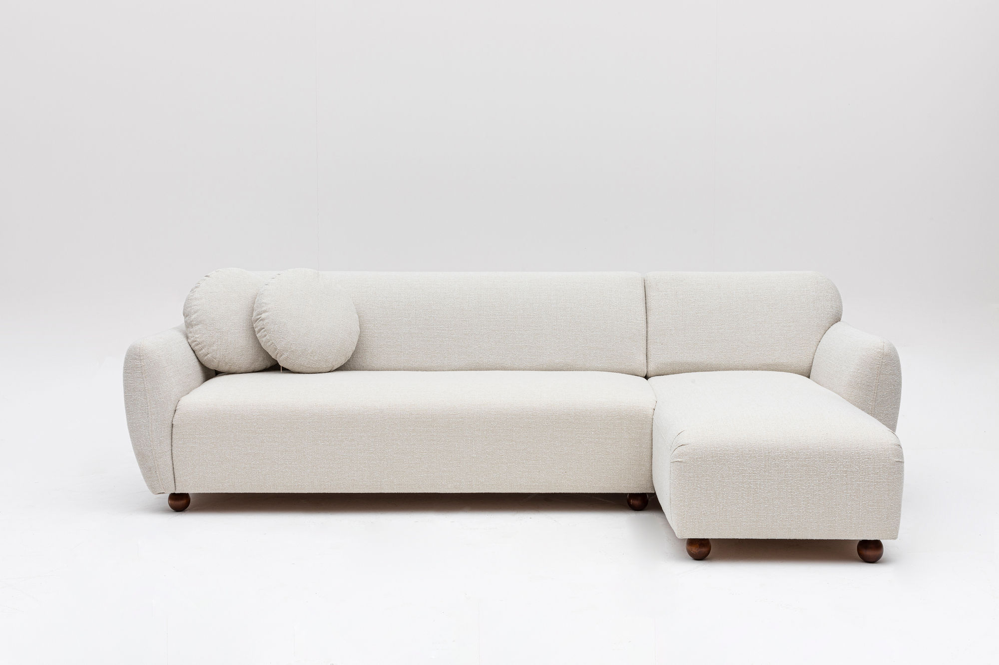 Eddy Corner Sofa Right White