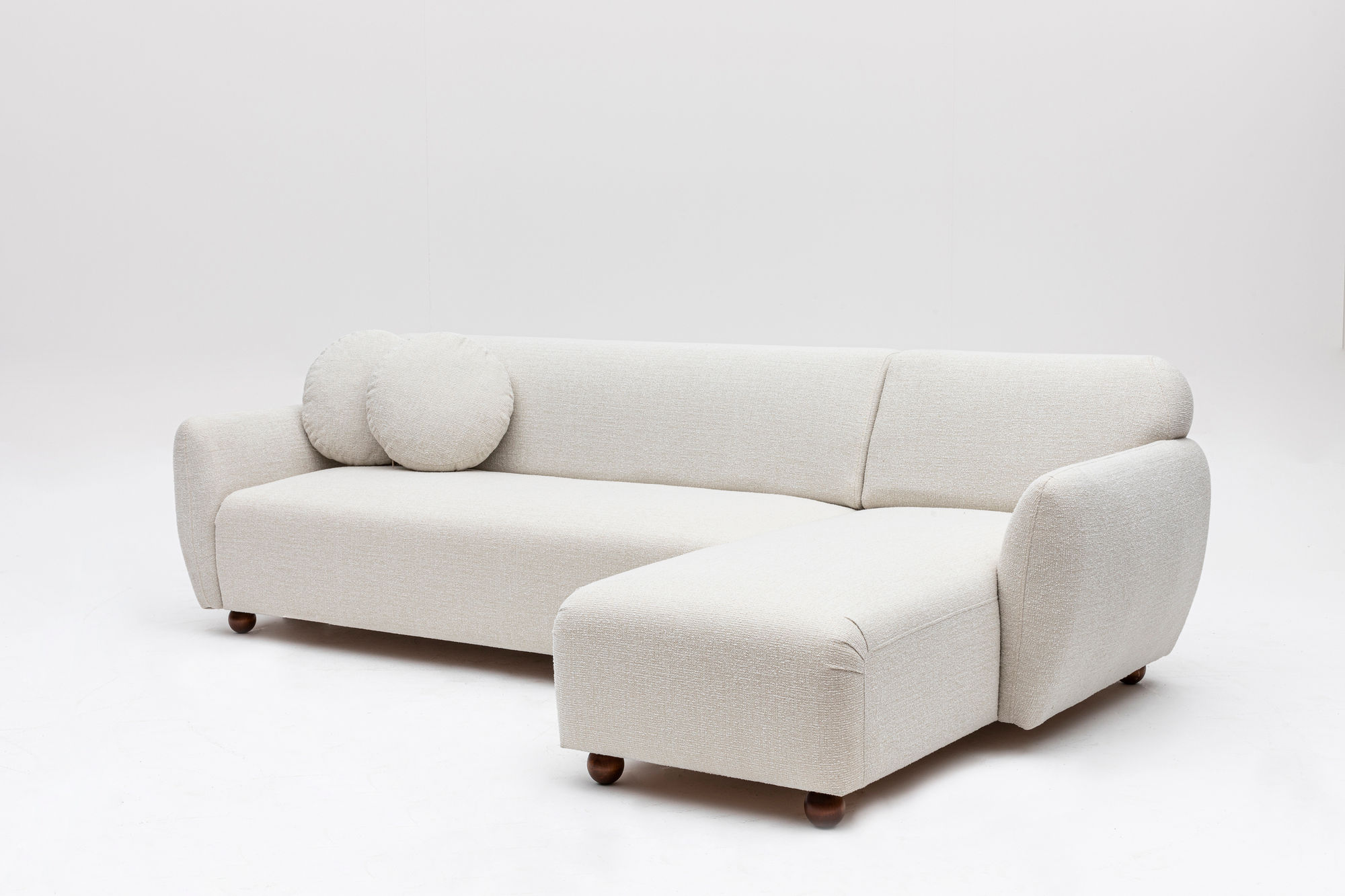 Eddy Ecksofa Rechts Weiß