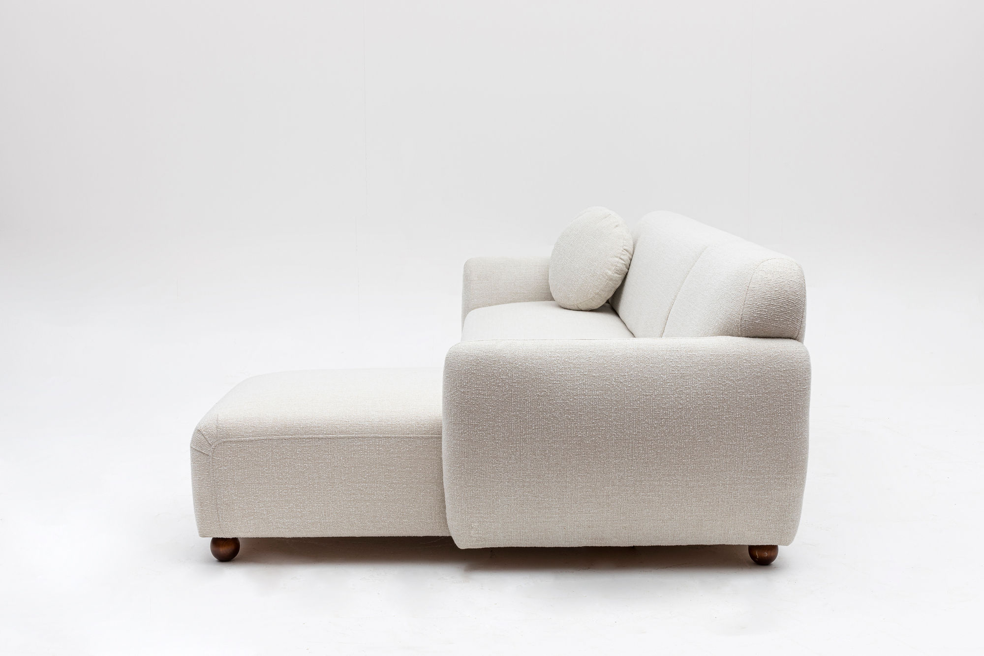 Eddy Corner Sofa Right White