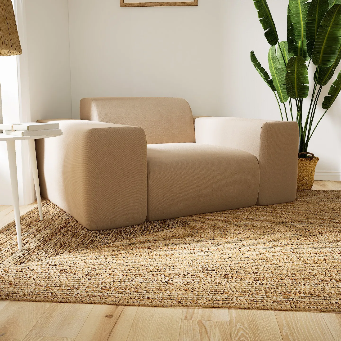 Pyllow Sessel Feingewebe Cremebeige