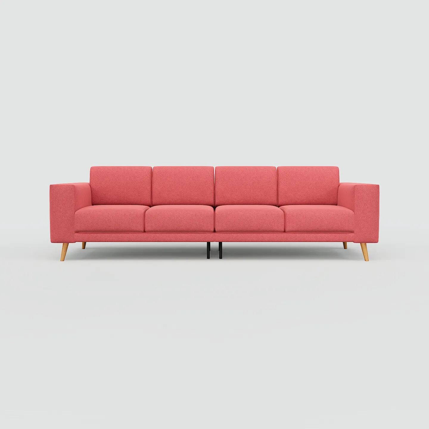 Tyme Sofa 4-Sitzer Wolle Korallenrot