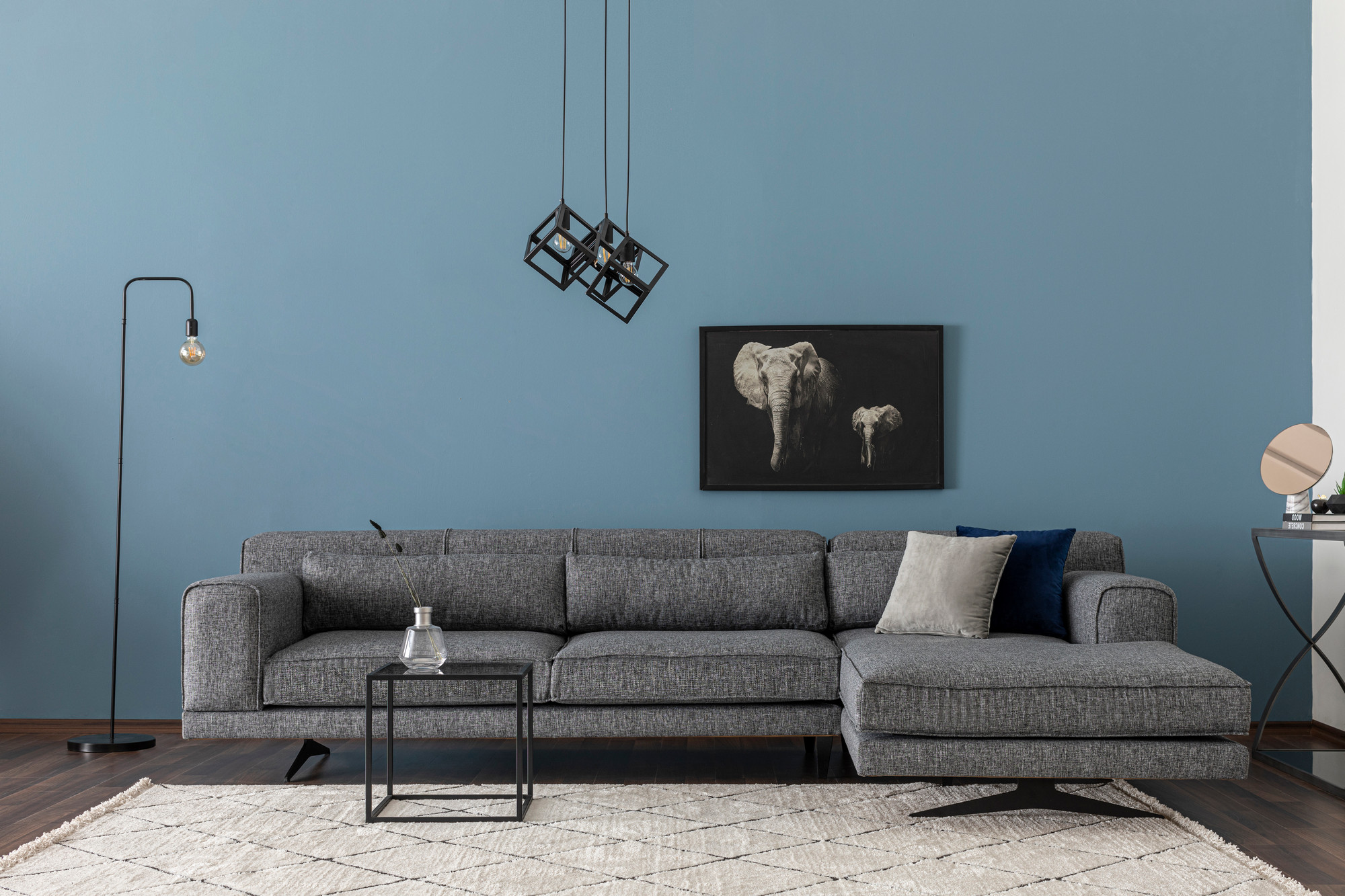 Jivago Ecksofa Rechts Grau