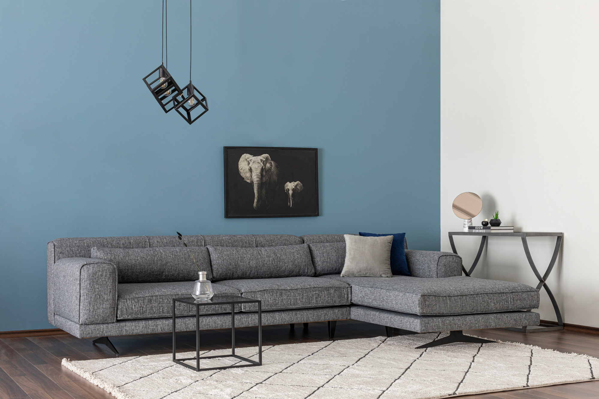 Jivago Corner Sofa Right Grey
