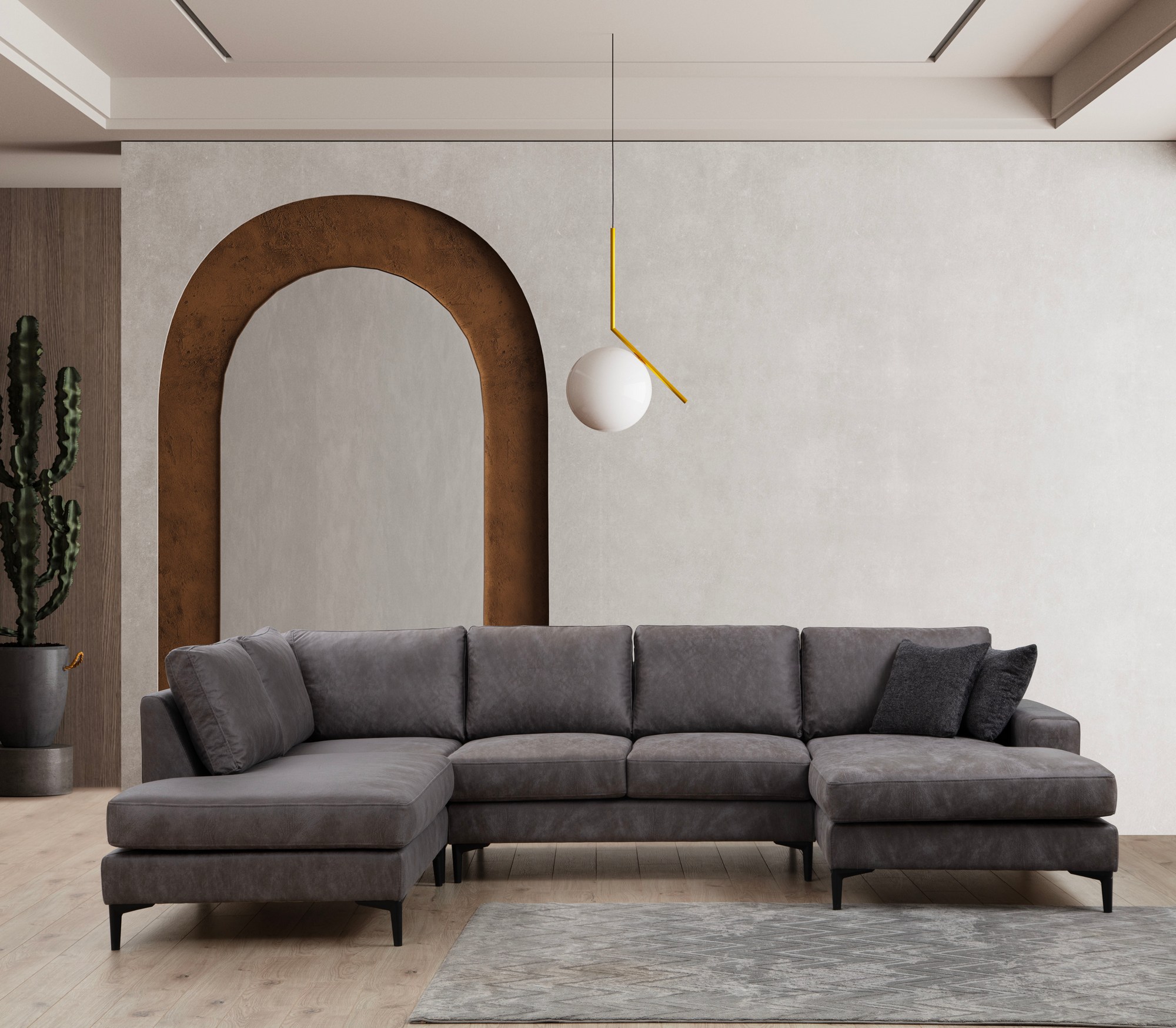 Porto Ecksofa Anthrazit
