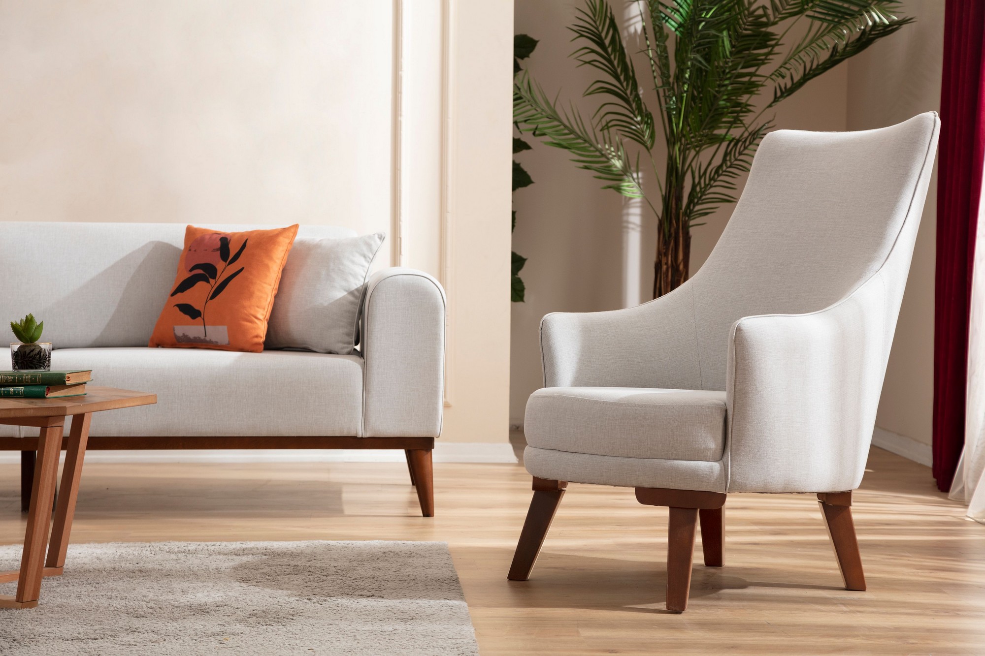 Cofi 3-Sitzer Schlafsofa Creme