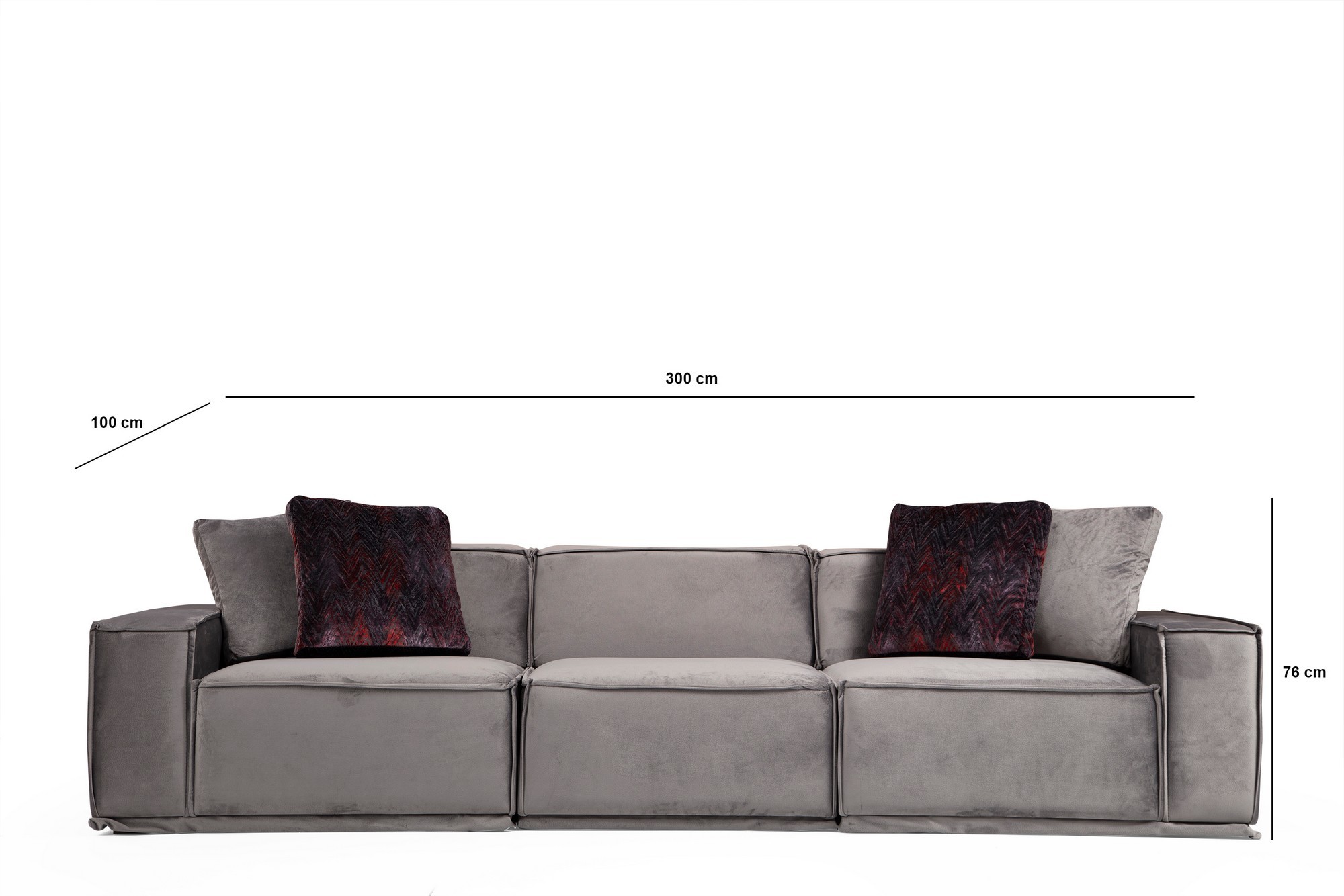 Lego 3-seater sofa gray