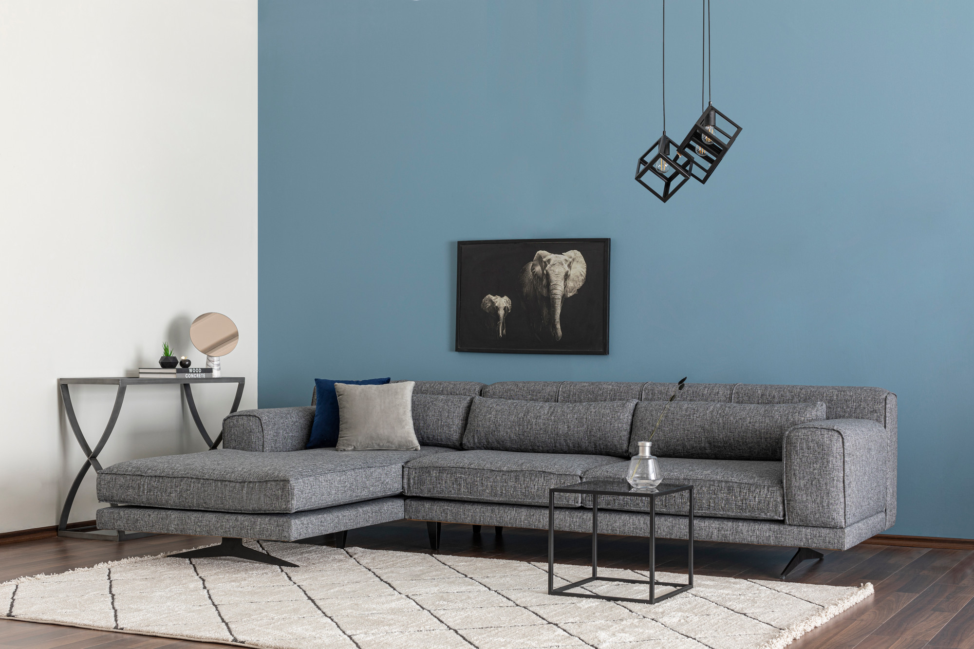 Jivago Ecksofa Links Grau