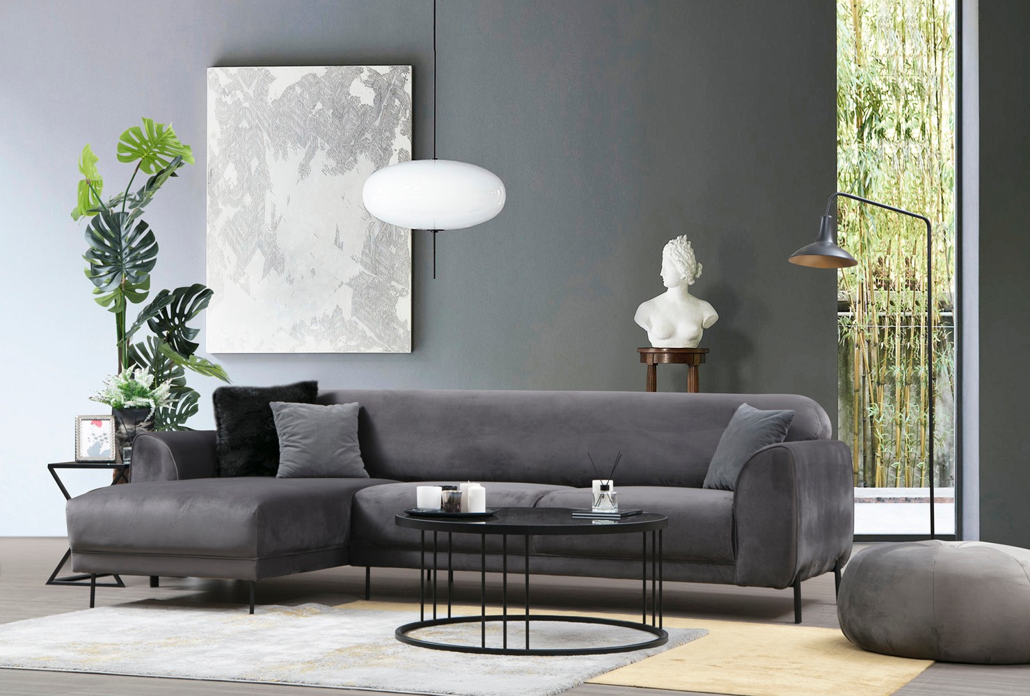 Image Corner sofa Left Anthracite