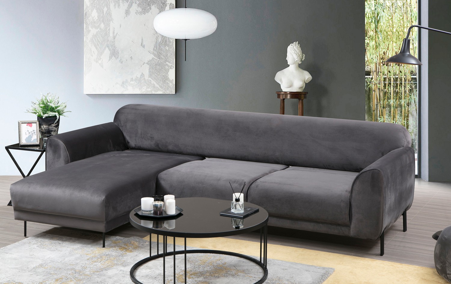 Image Corner sofa Left Anthracite