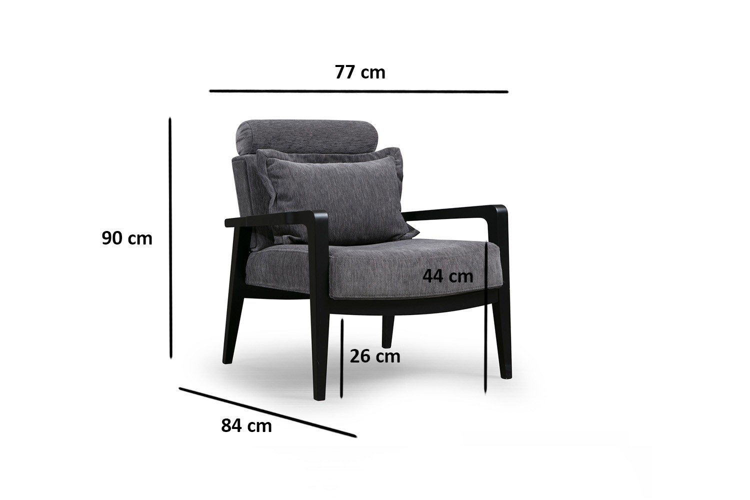 Apollo armchair Grey