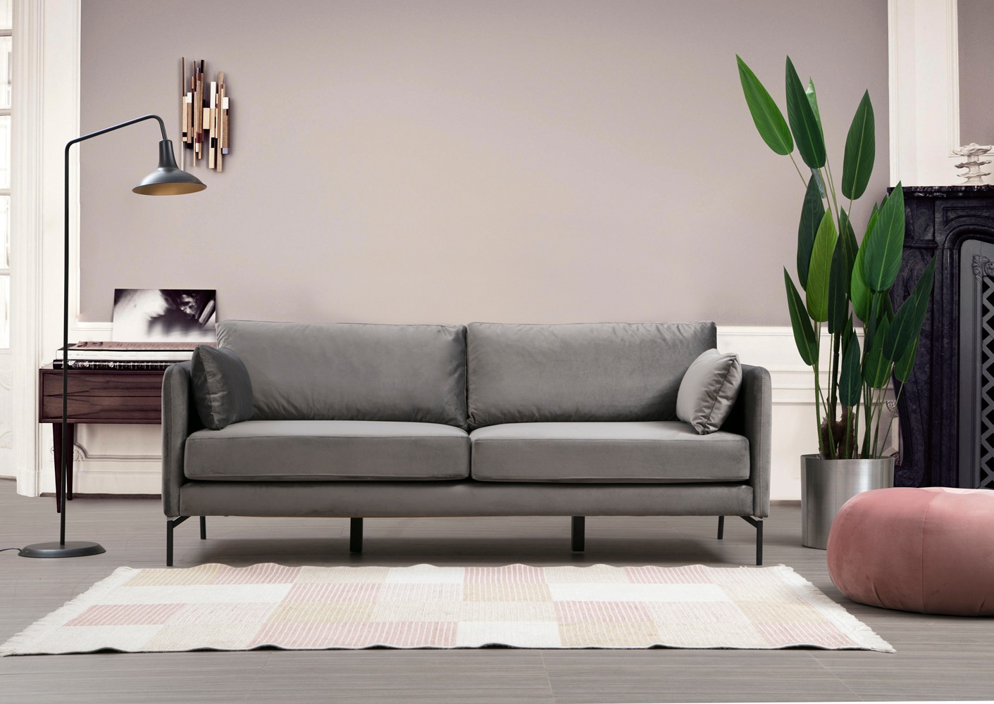 Sino 3-Sitzer Sofa Grau