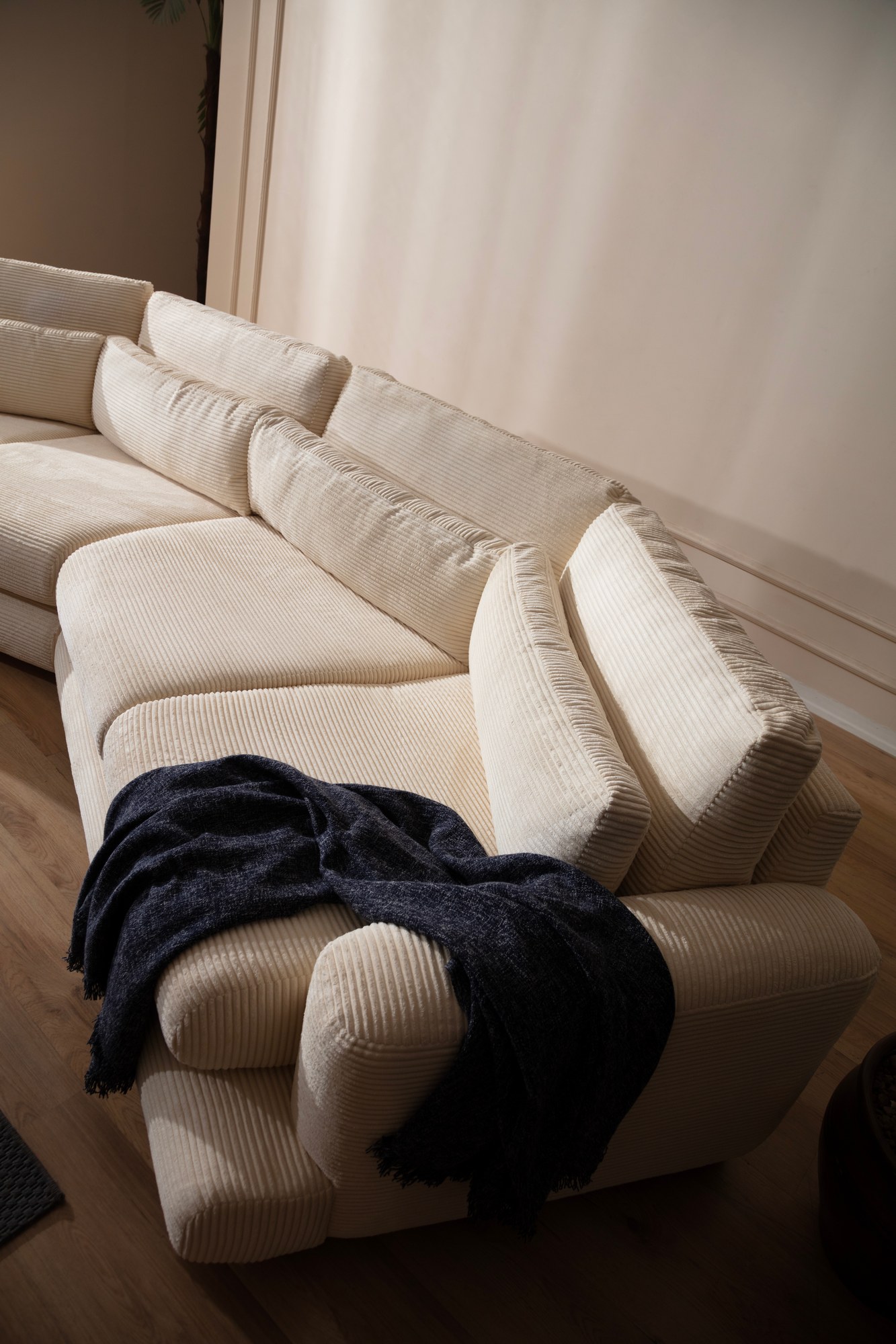 River 4-seater corner sofa Right Beige