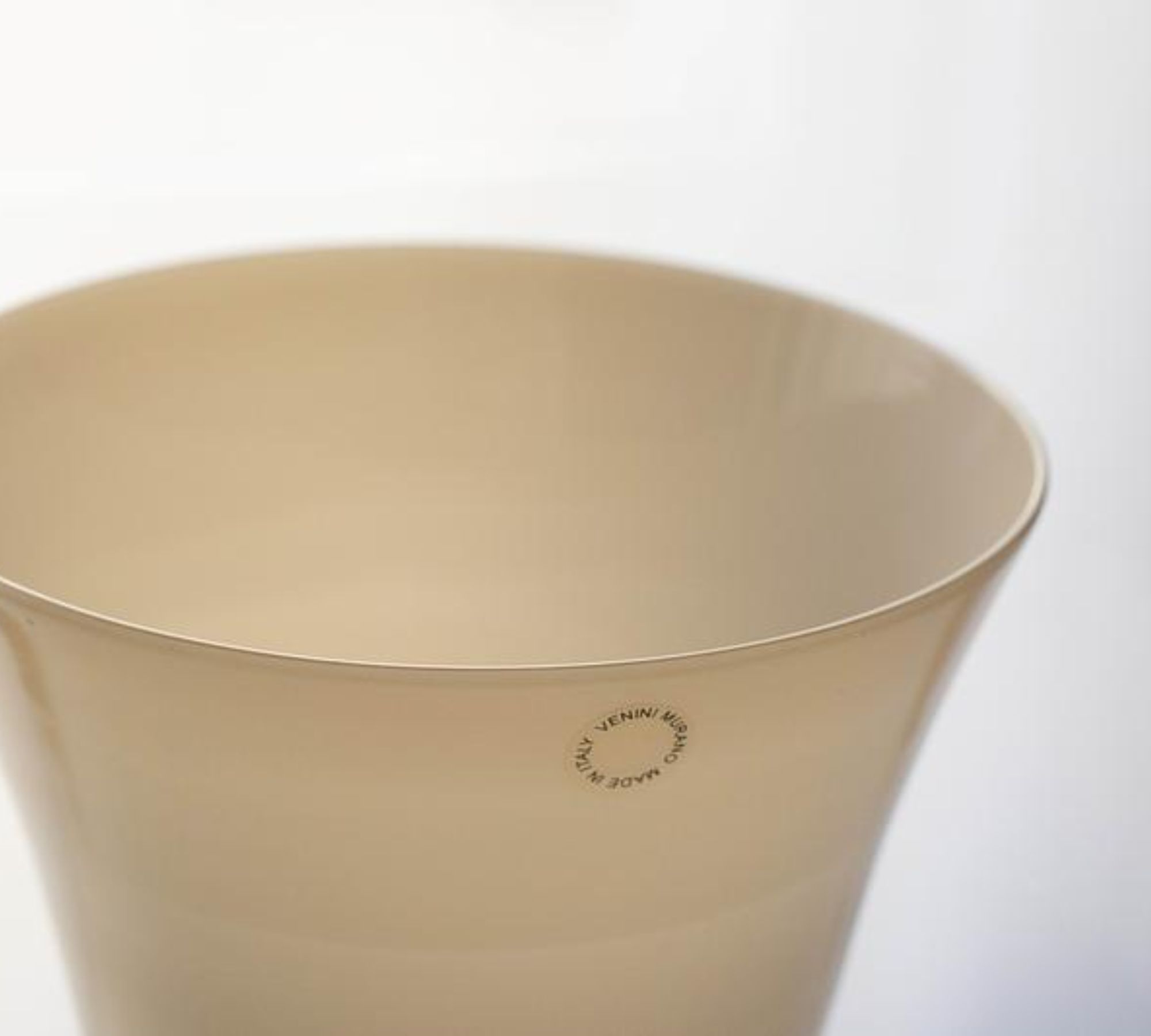 Vase Murano glass Cream