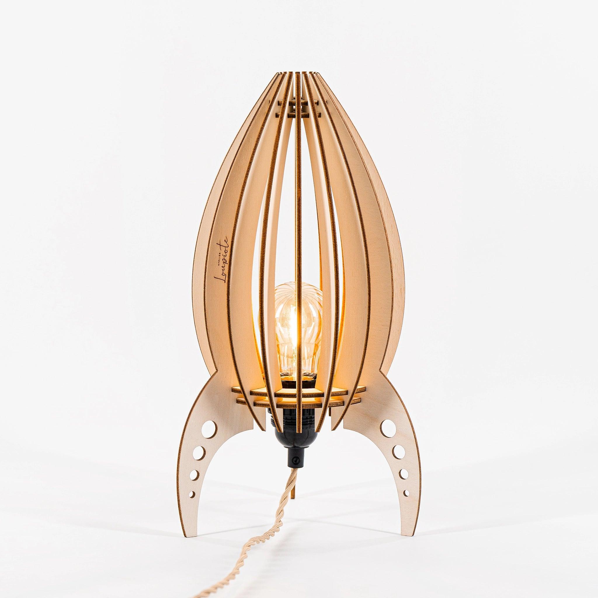 Ariane Baladeuse Tischlampe Holz 19cm