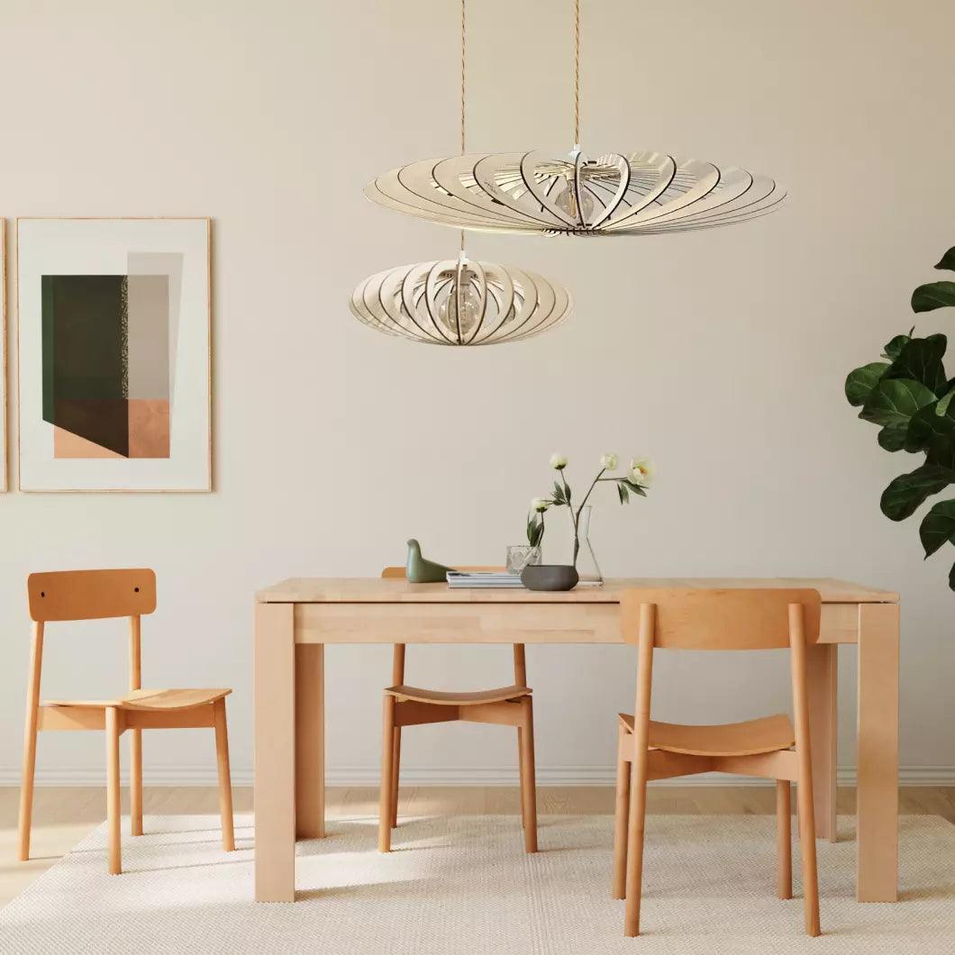 NEO Pendant Lamp Wood White 85cm