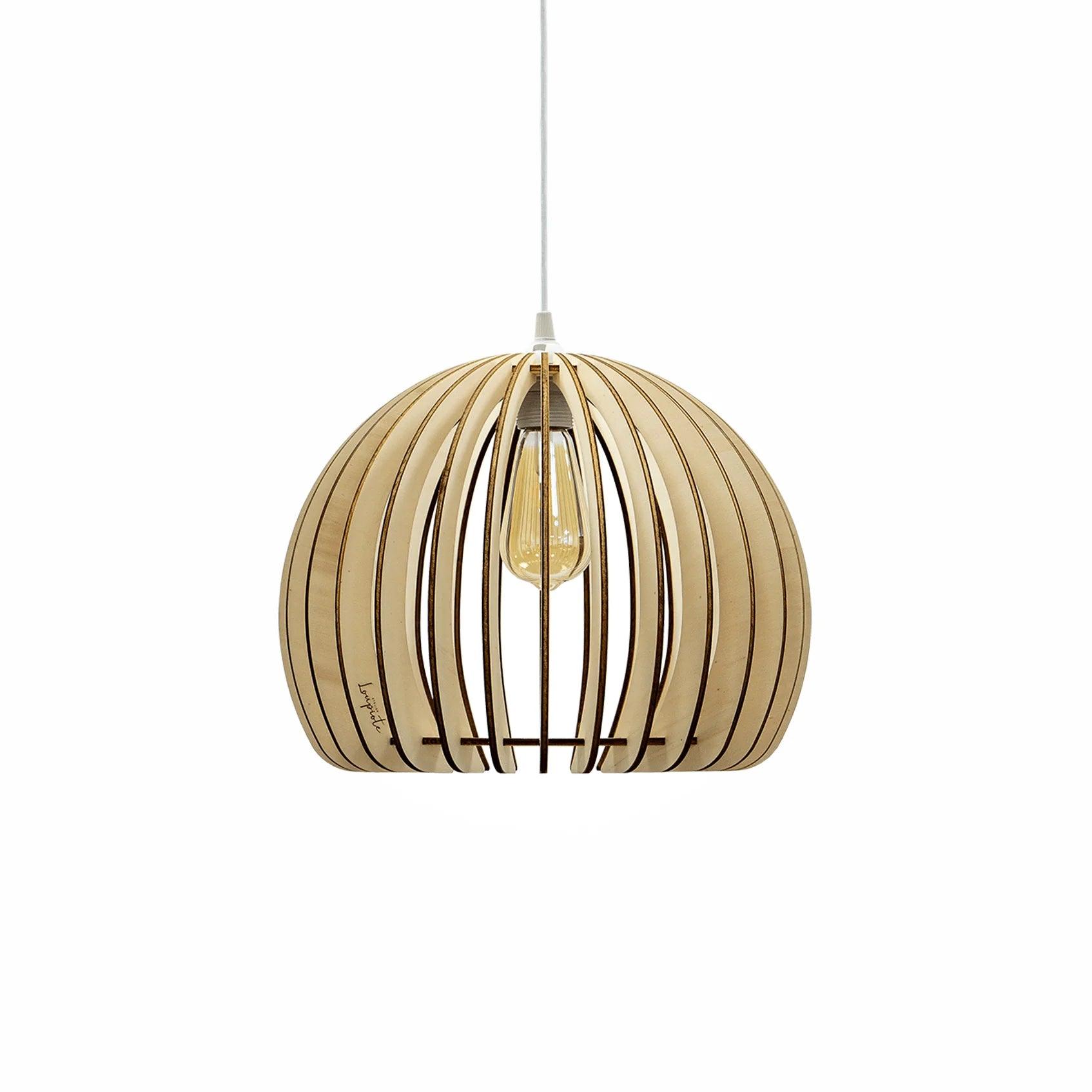 Atlas Pendant Lamp Wood 35cm