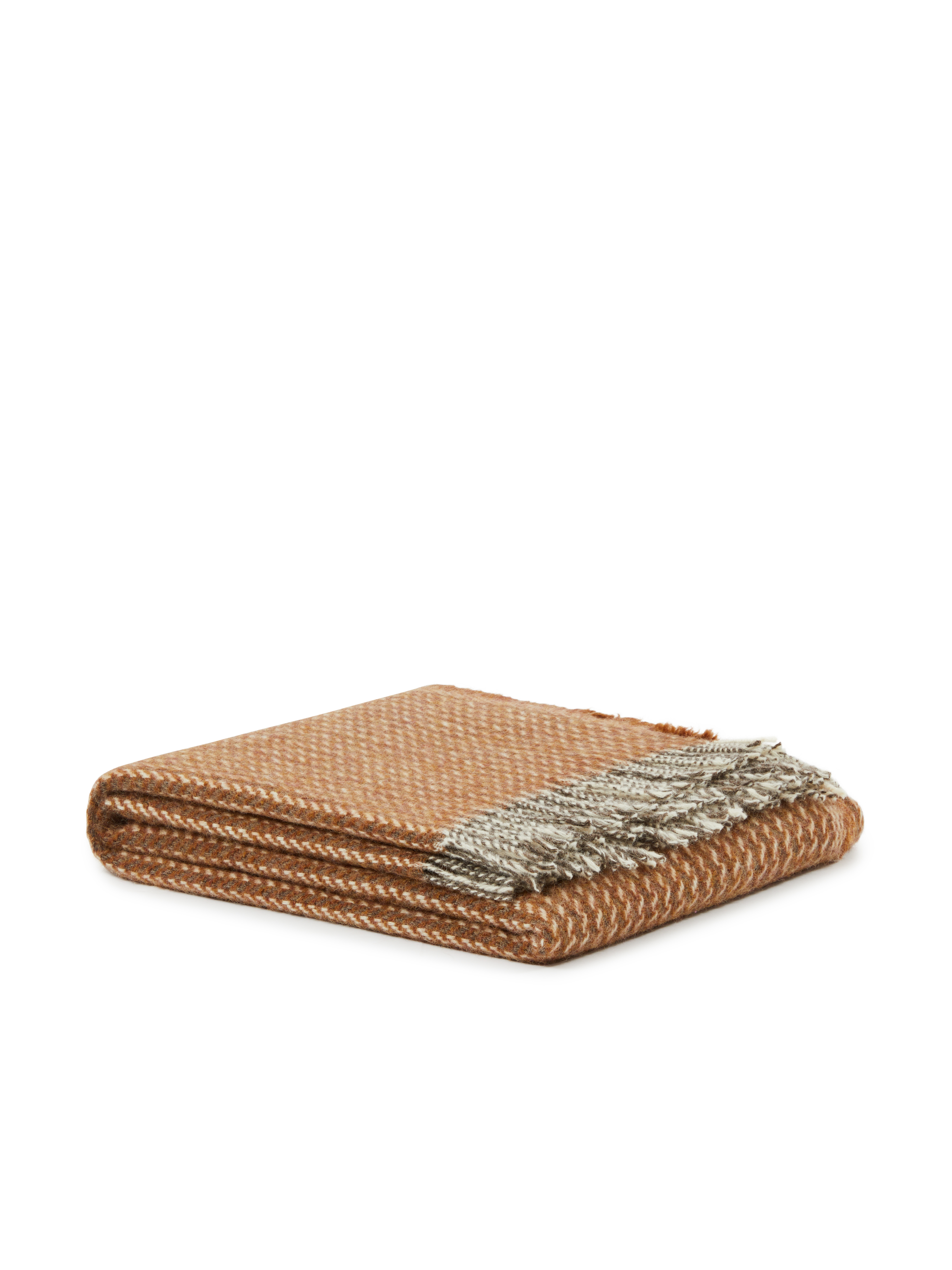 Adamo Blanket 100% Virgin Wool Bronze Melange
