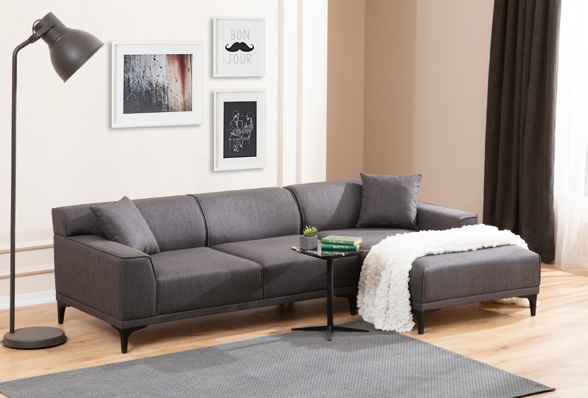 Petra R Corner Sofa Anthracite