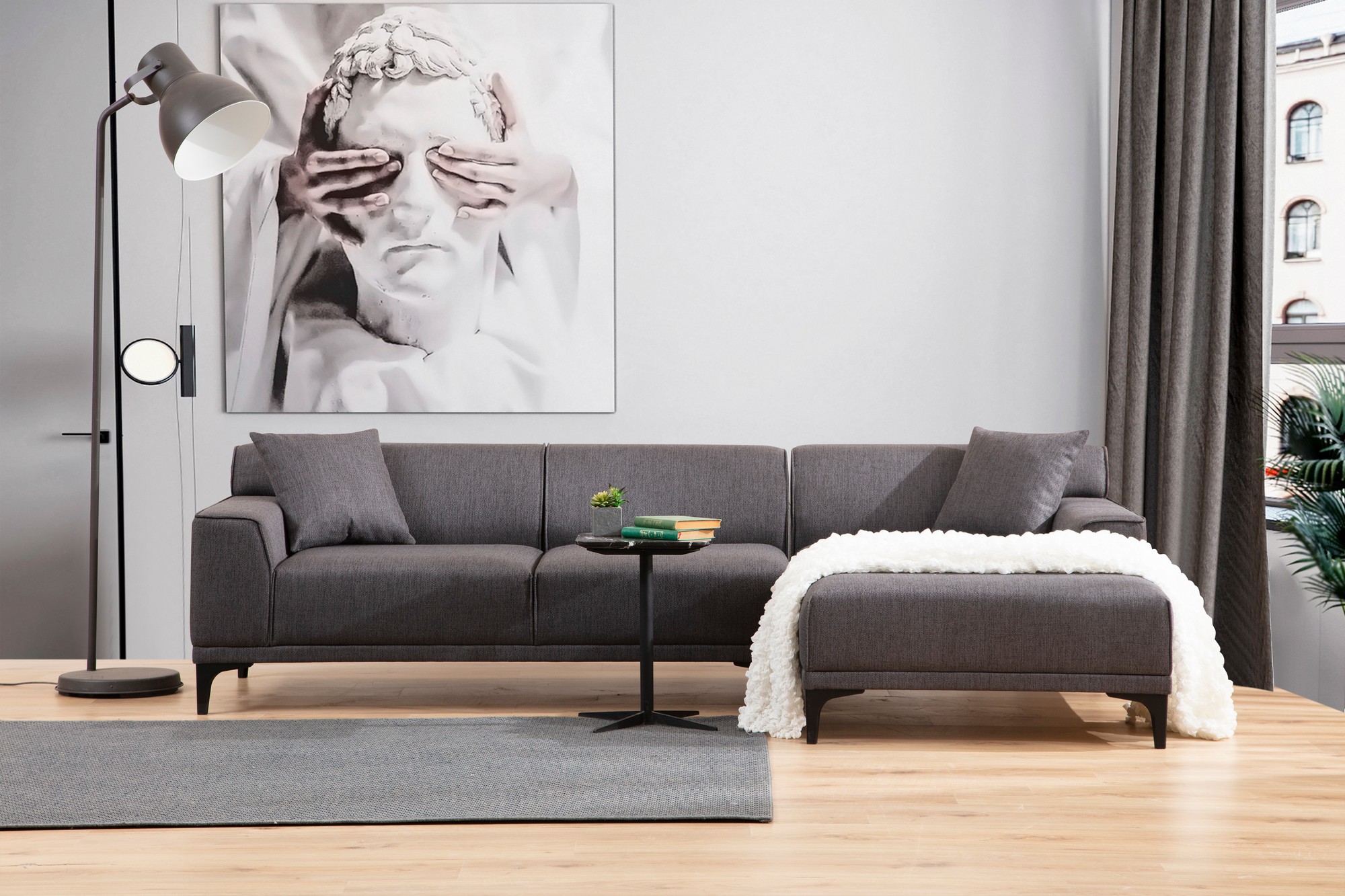 Petra R Corner Sofa Anthracite