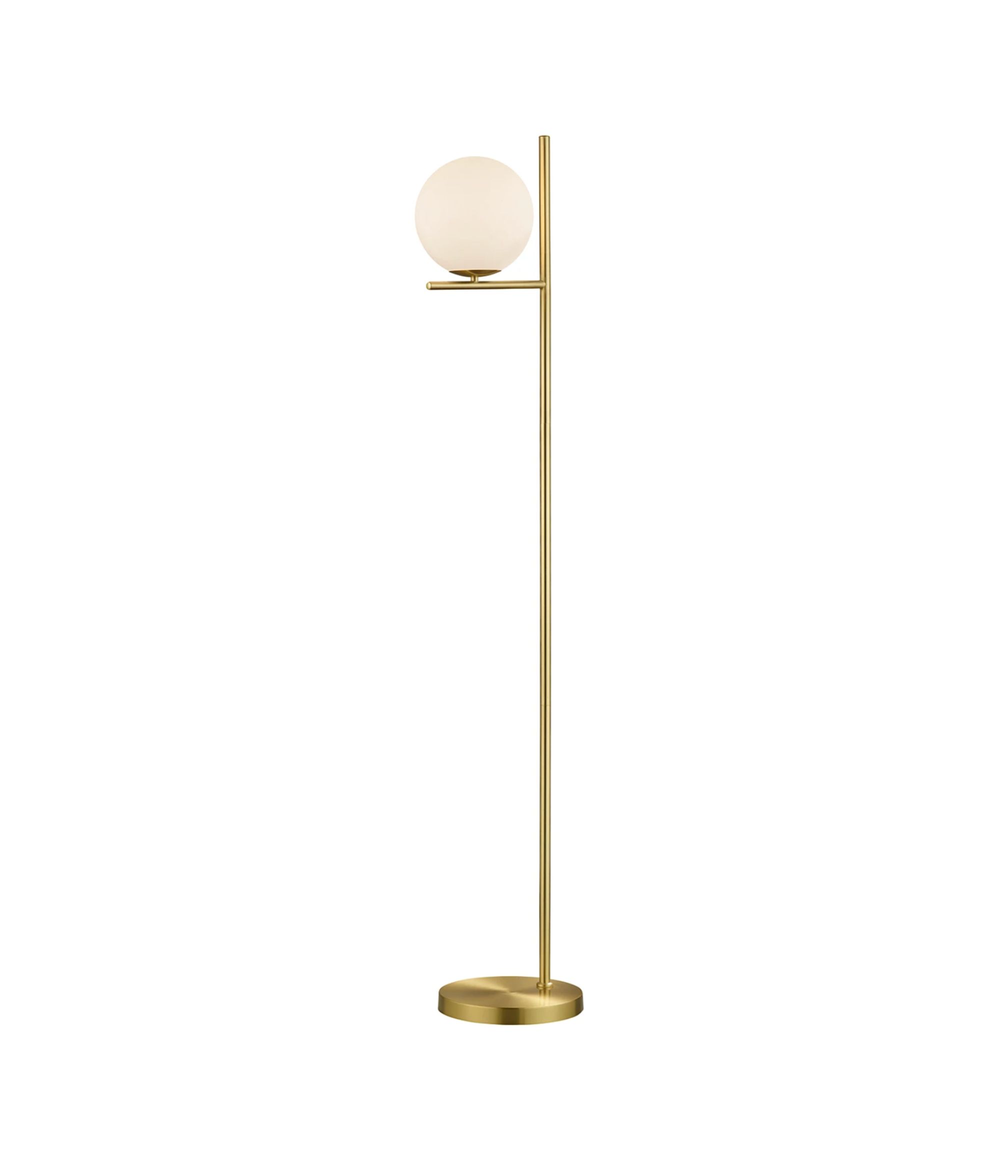 Stehlampe 1-flammig Aluminium Glas