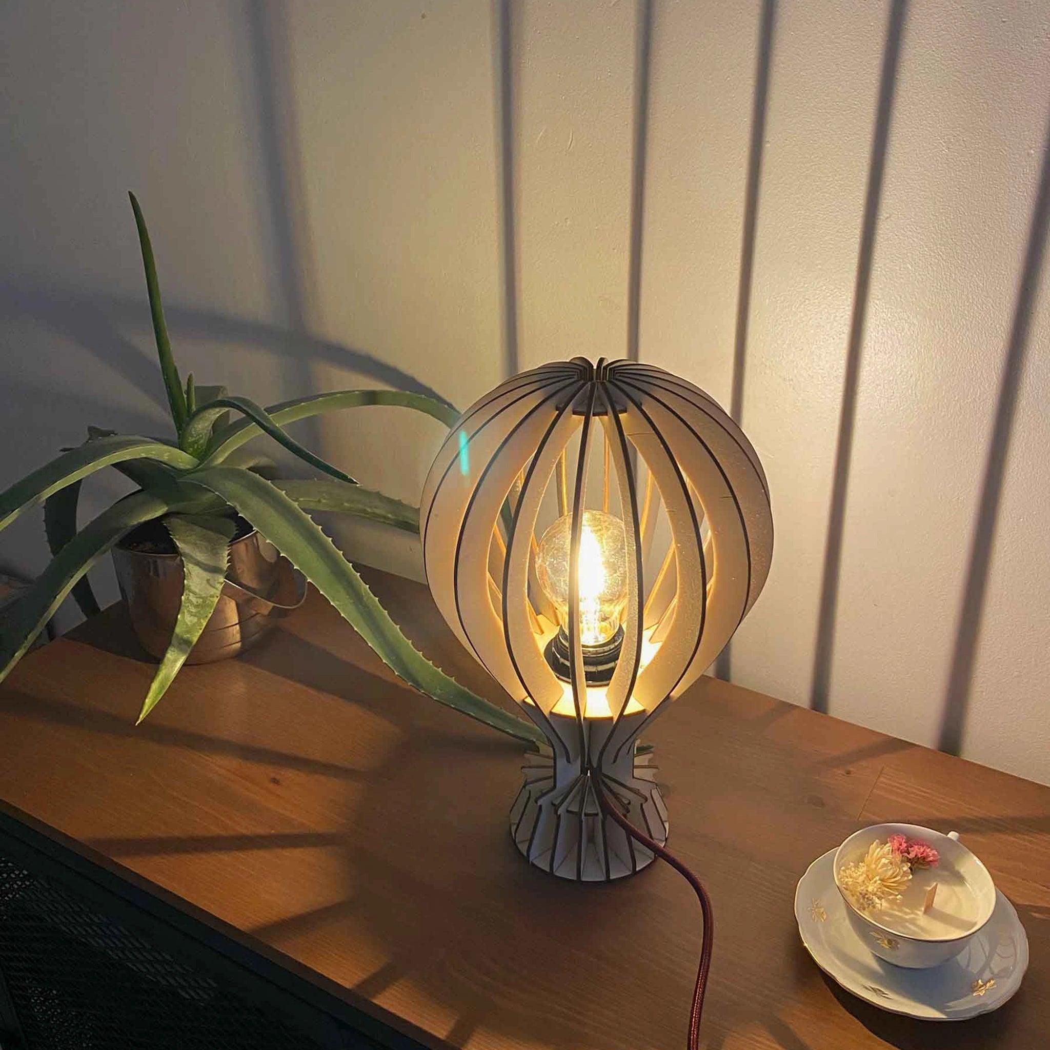 Archimède Baladeuse Tischlampe Holz