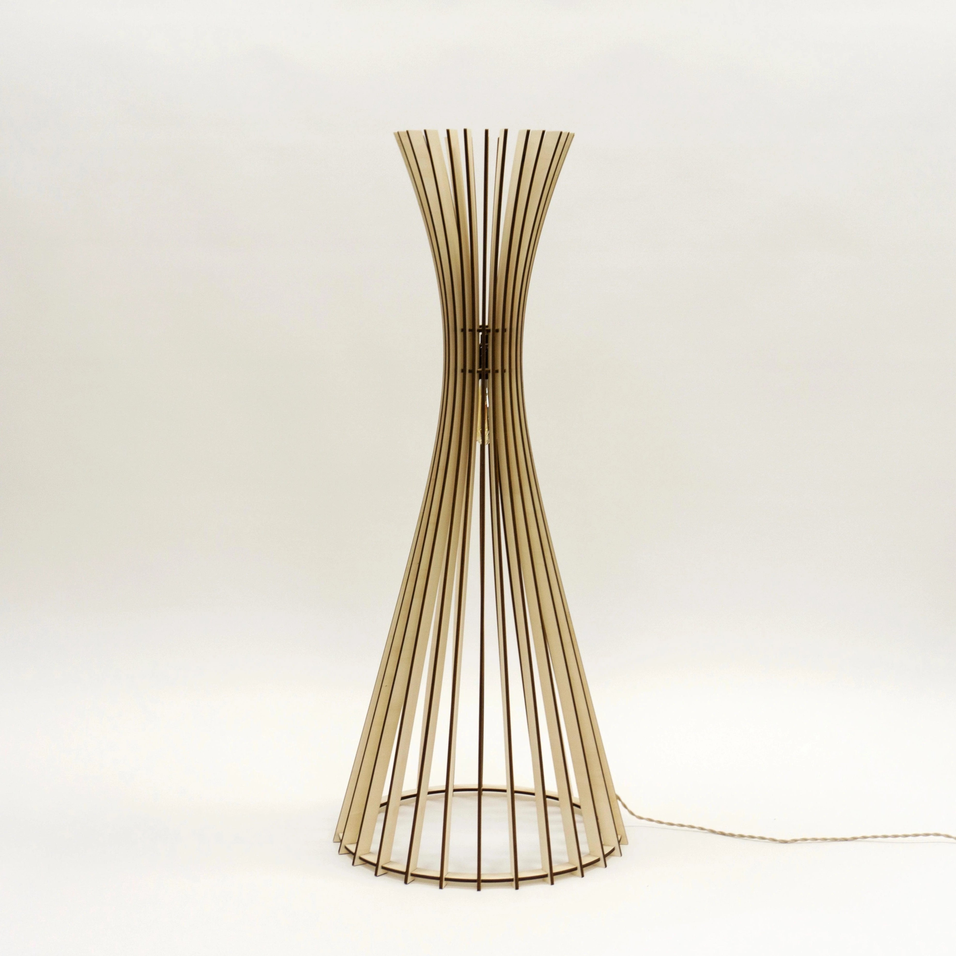 TIPI Stehlampe Holz Weiß 48cm