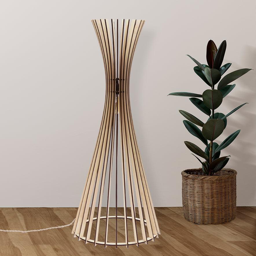 TIPI Stehlampe Holz Weiß 48cm