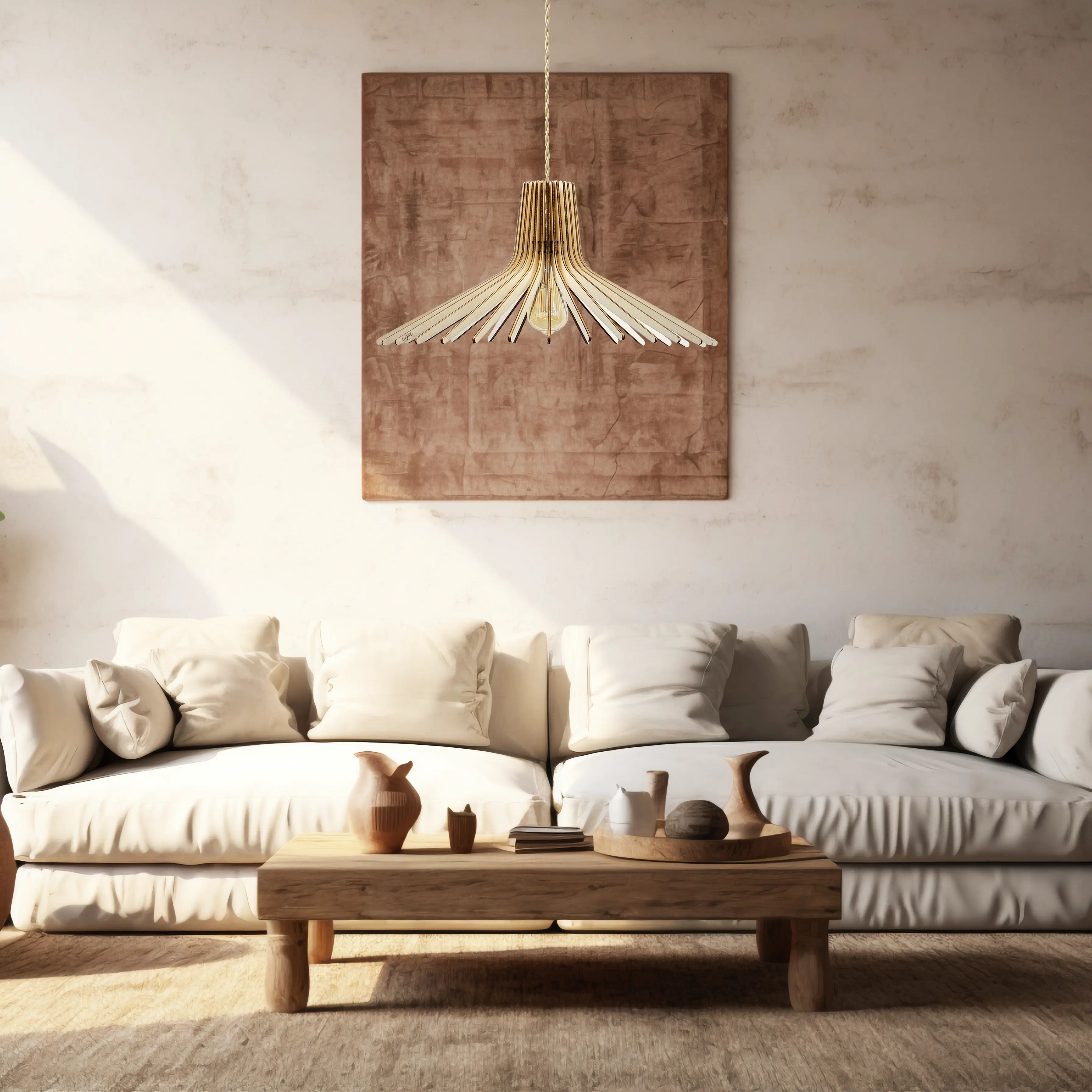 Azur Pendant Lamp Wood 54cm