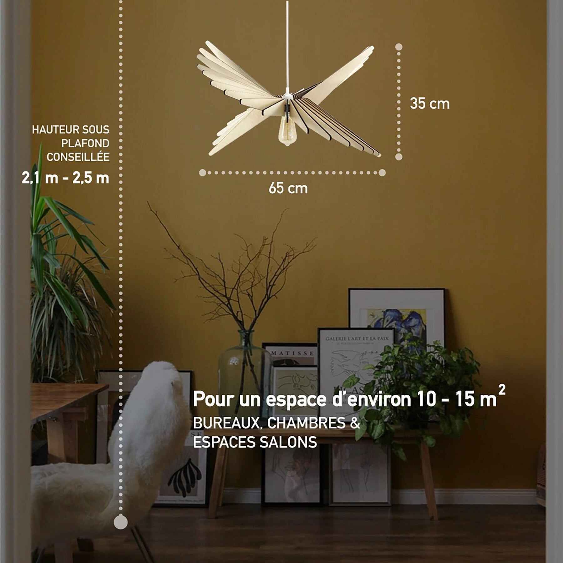 Albatros Imperfect Pendant Lamp Wood 80cm