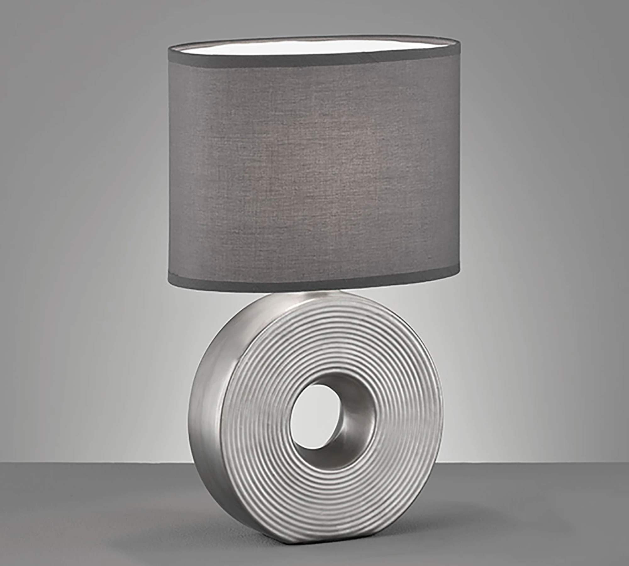 Table lamp 1-light mixed fabric ceramic