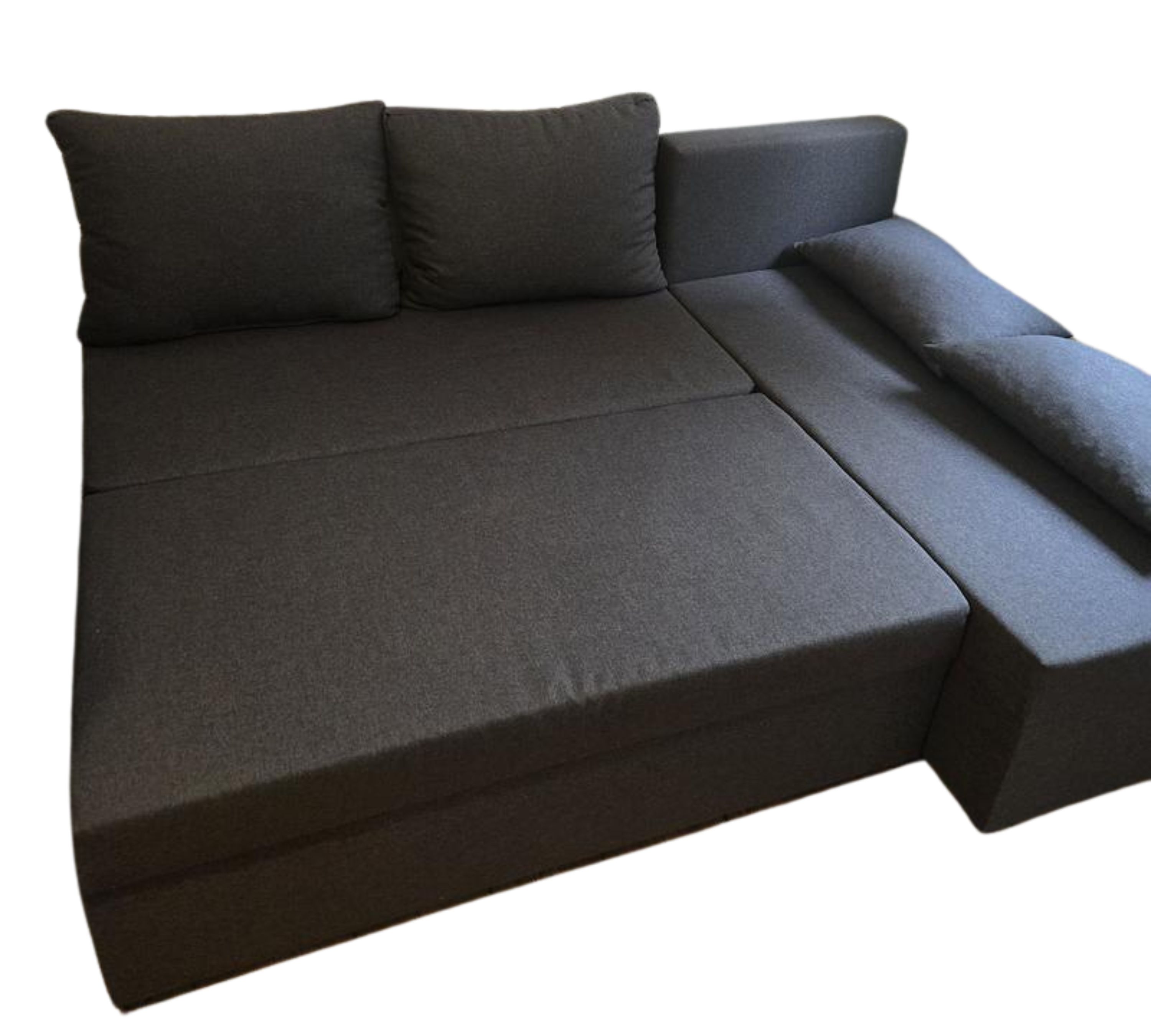 Ecksofa mit Schlaffunktion und Stauraum