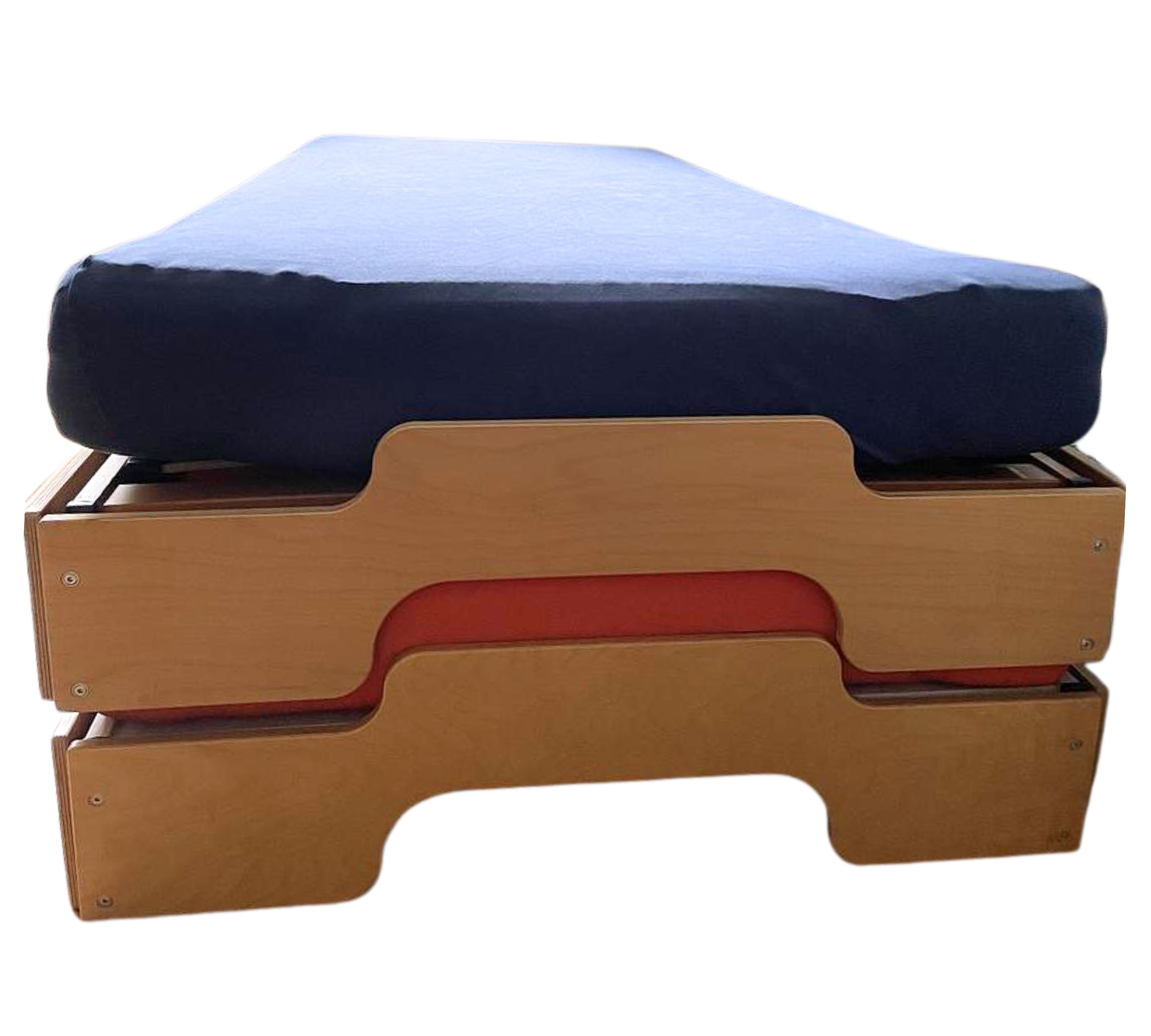 2x Stapelliege Birkenholz