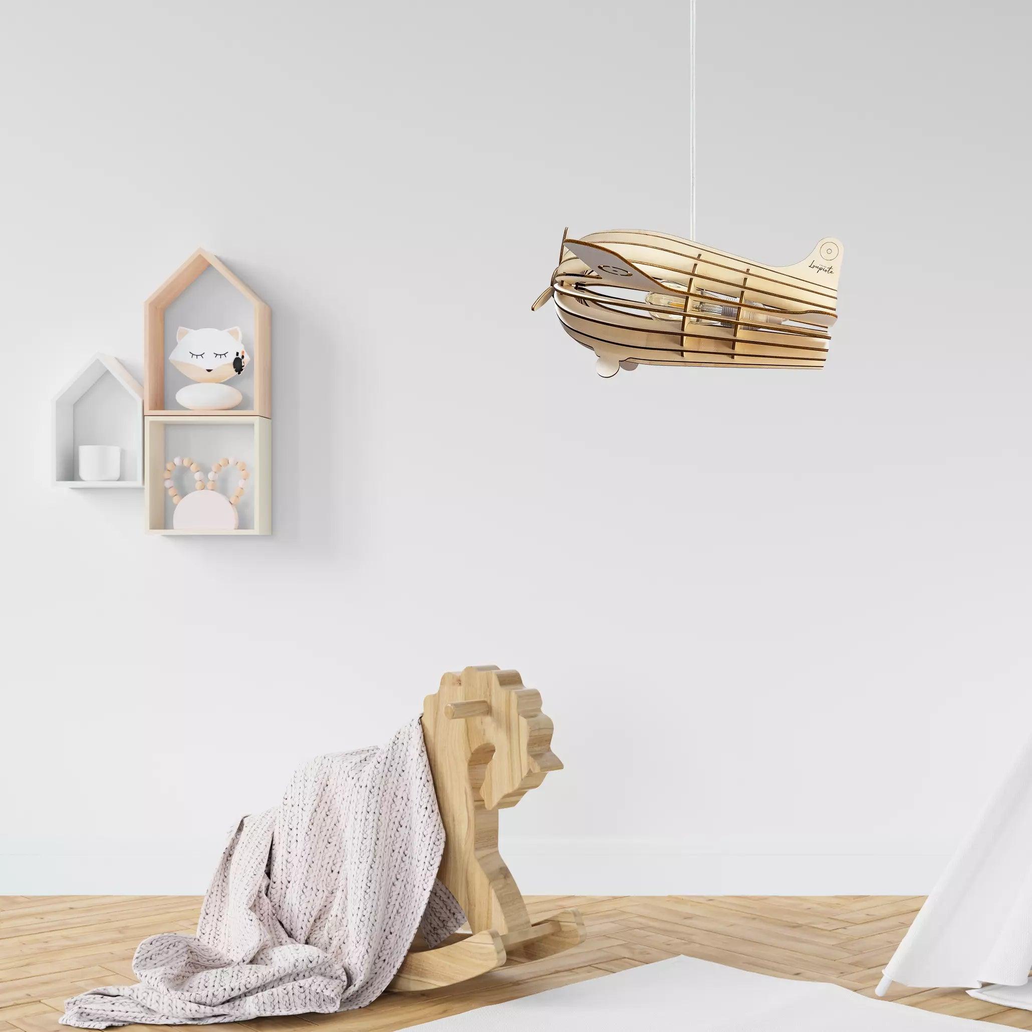 Antoine Pendant Light Airplane Wood
