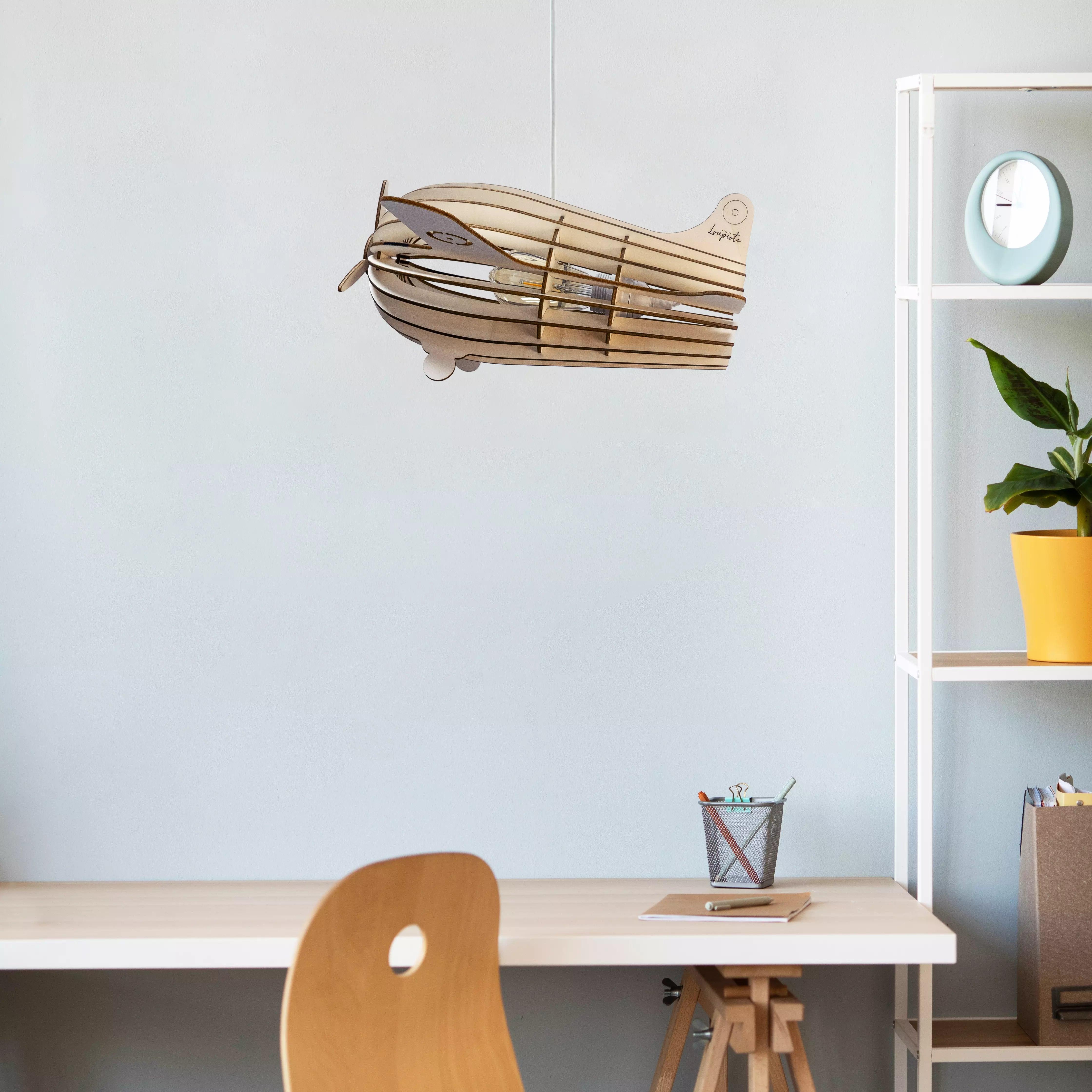 Antoine Pendant Light Airplane Wood