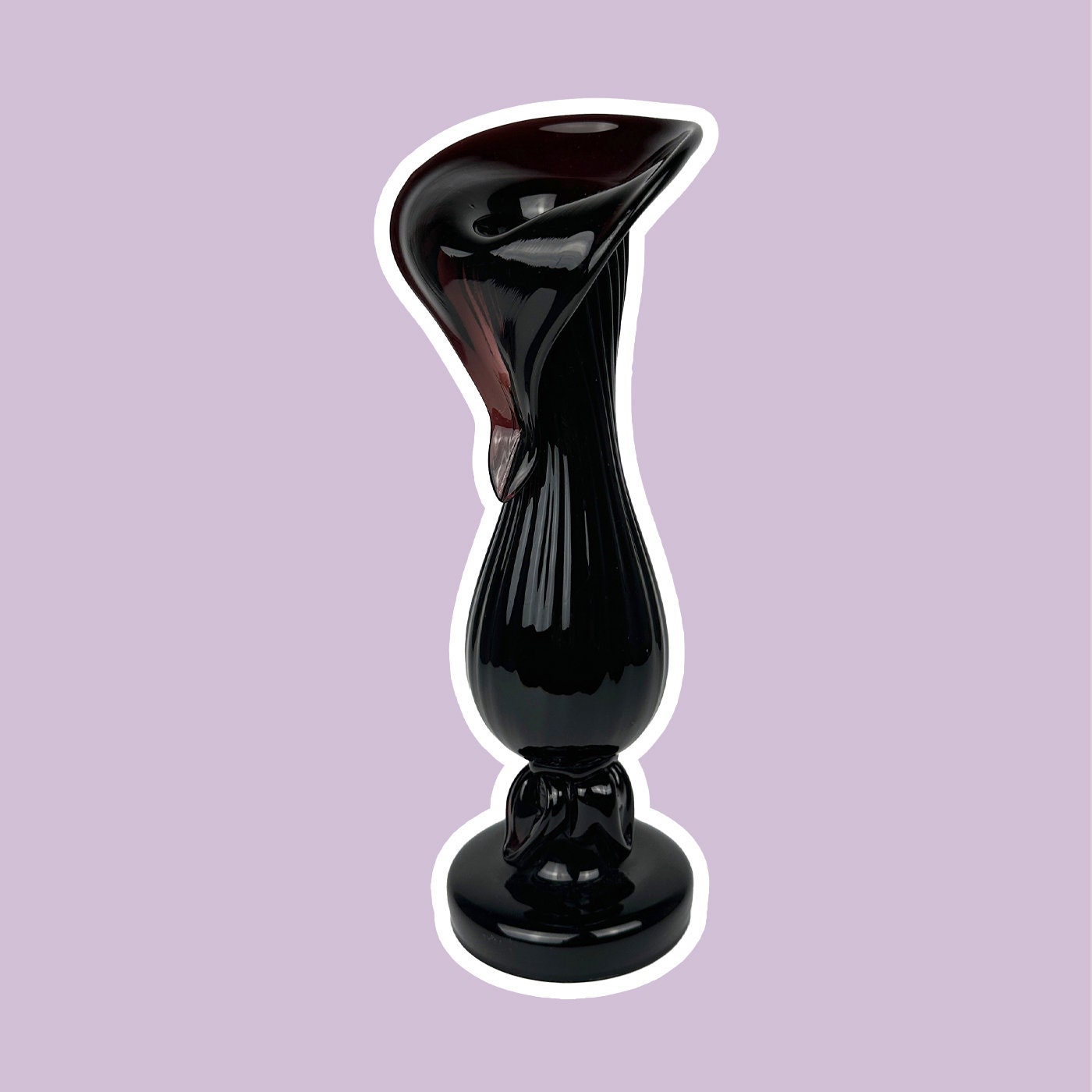 Art Nouveau Flower Vase Black 1900s