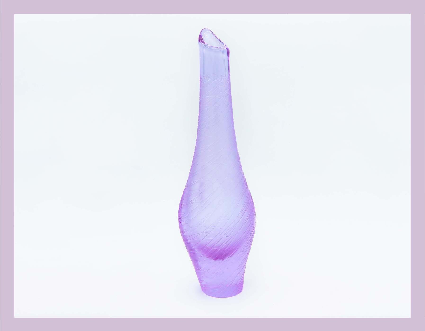 Vintage Vase Alexandrit Glas Blau