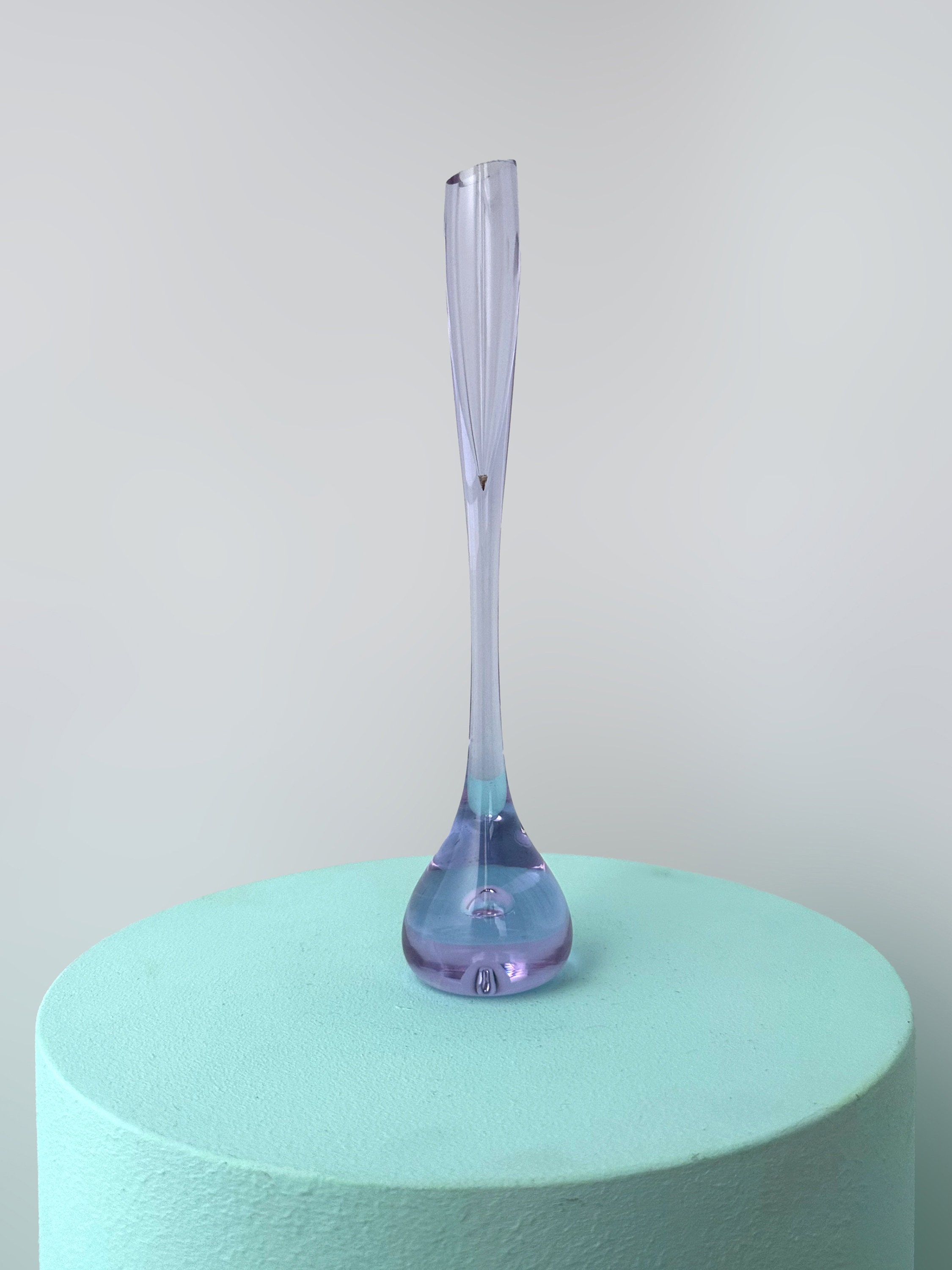 Vintage Blumenvase Kristall 1970er 