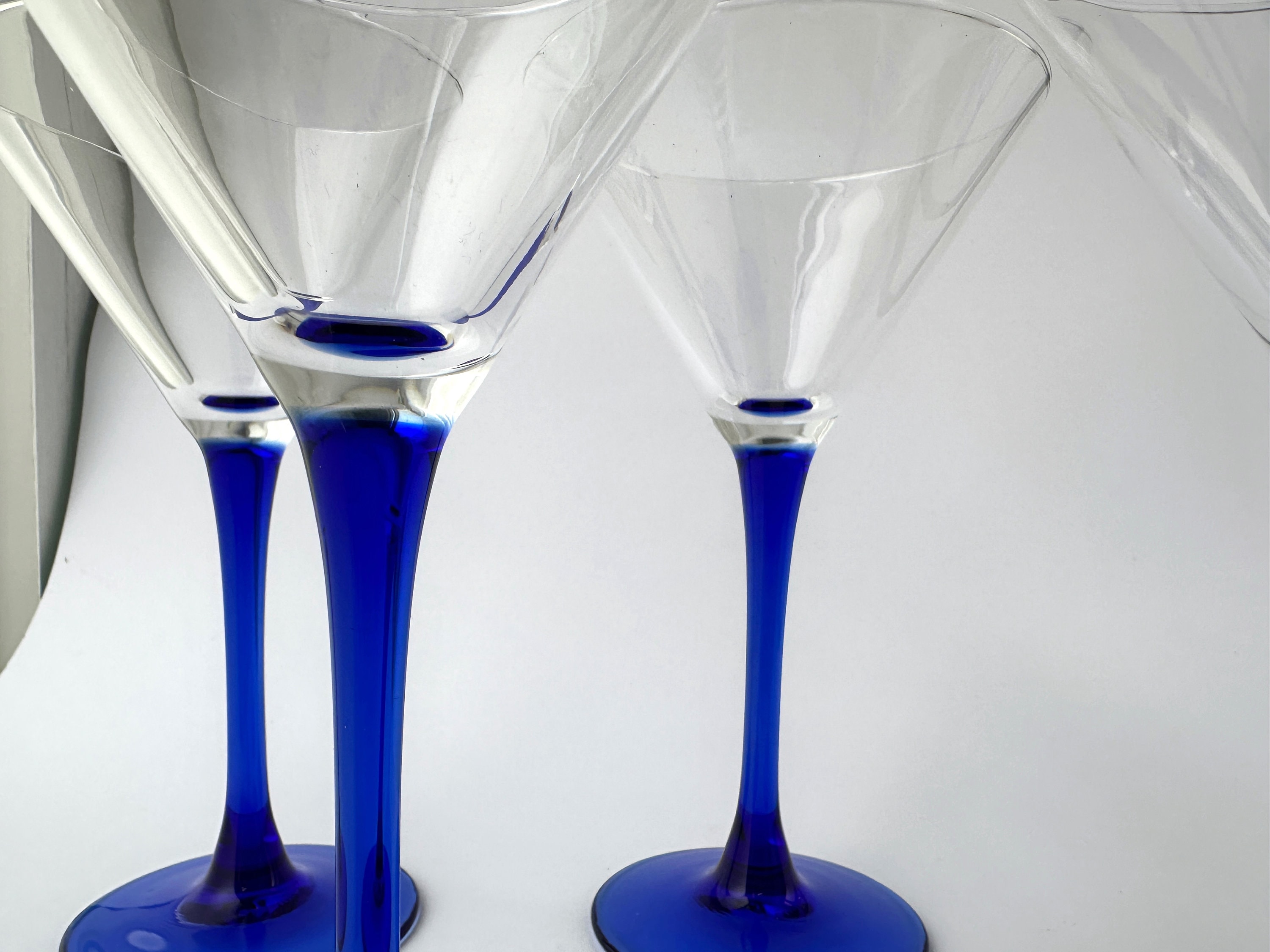 4x Vintage Martiniglas 1980er Jahre