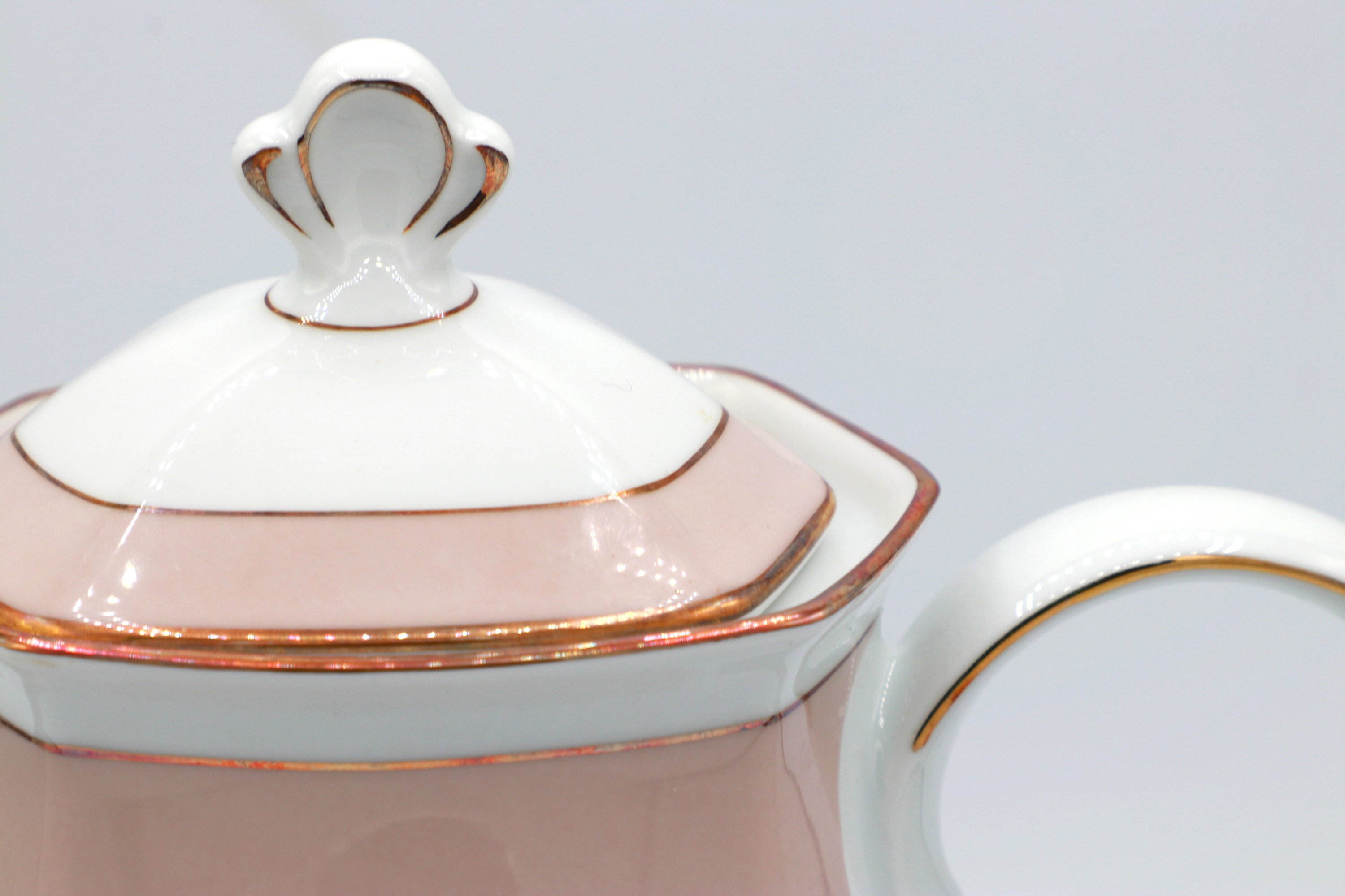 Vintage Coffee Pot Porcelain Pastel 1960s