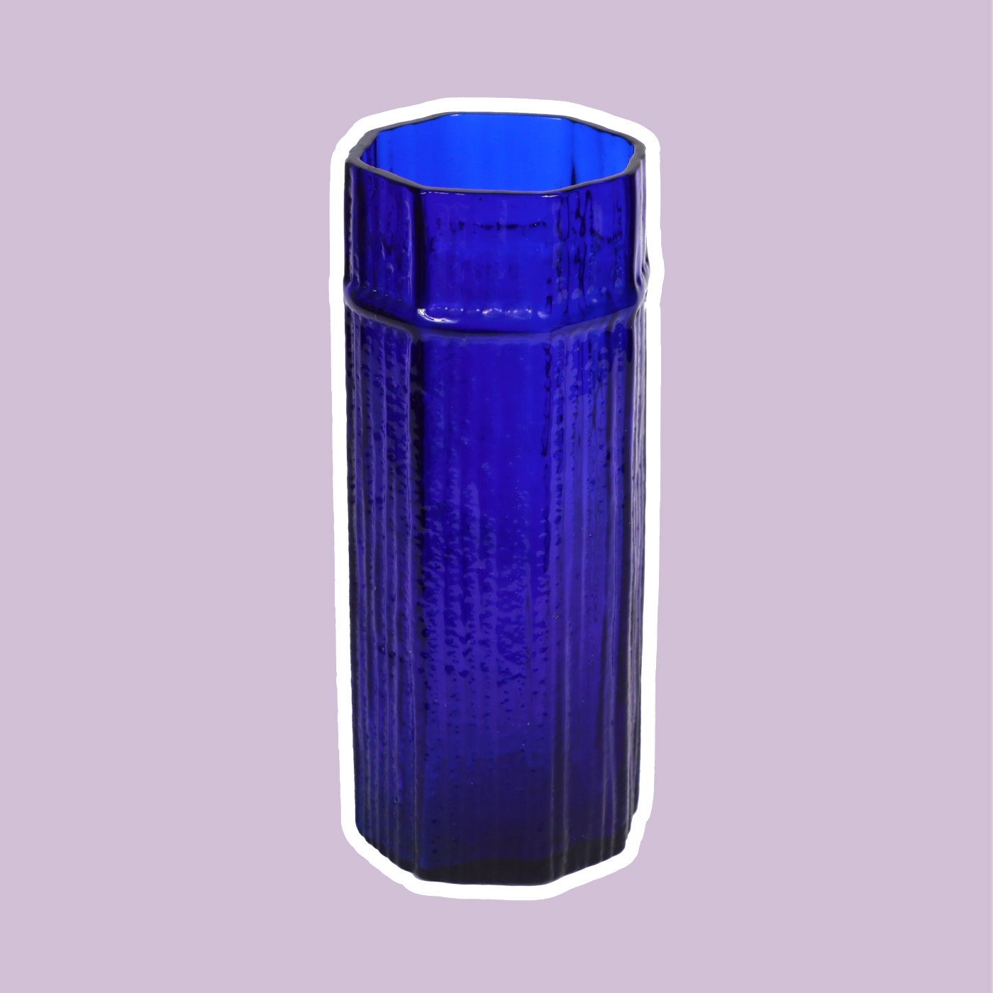 Vintage Vase Cobalt Blue Glass 1990s