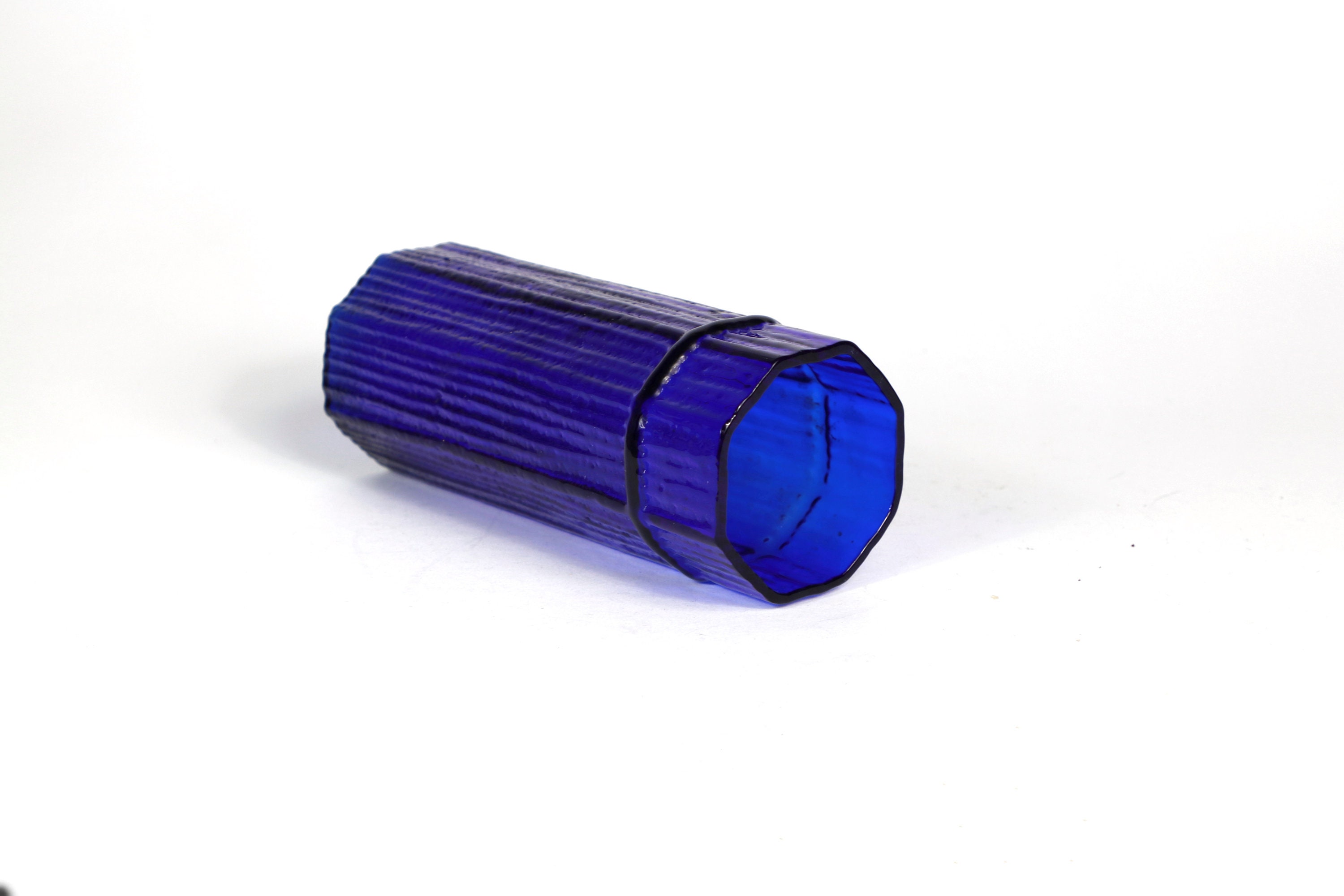 Vintage Vase Cobalt Blue Glass 1990s
