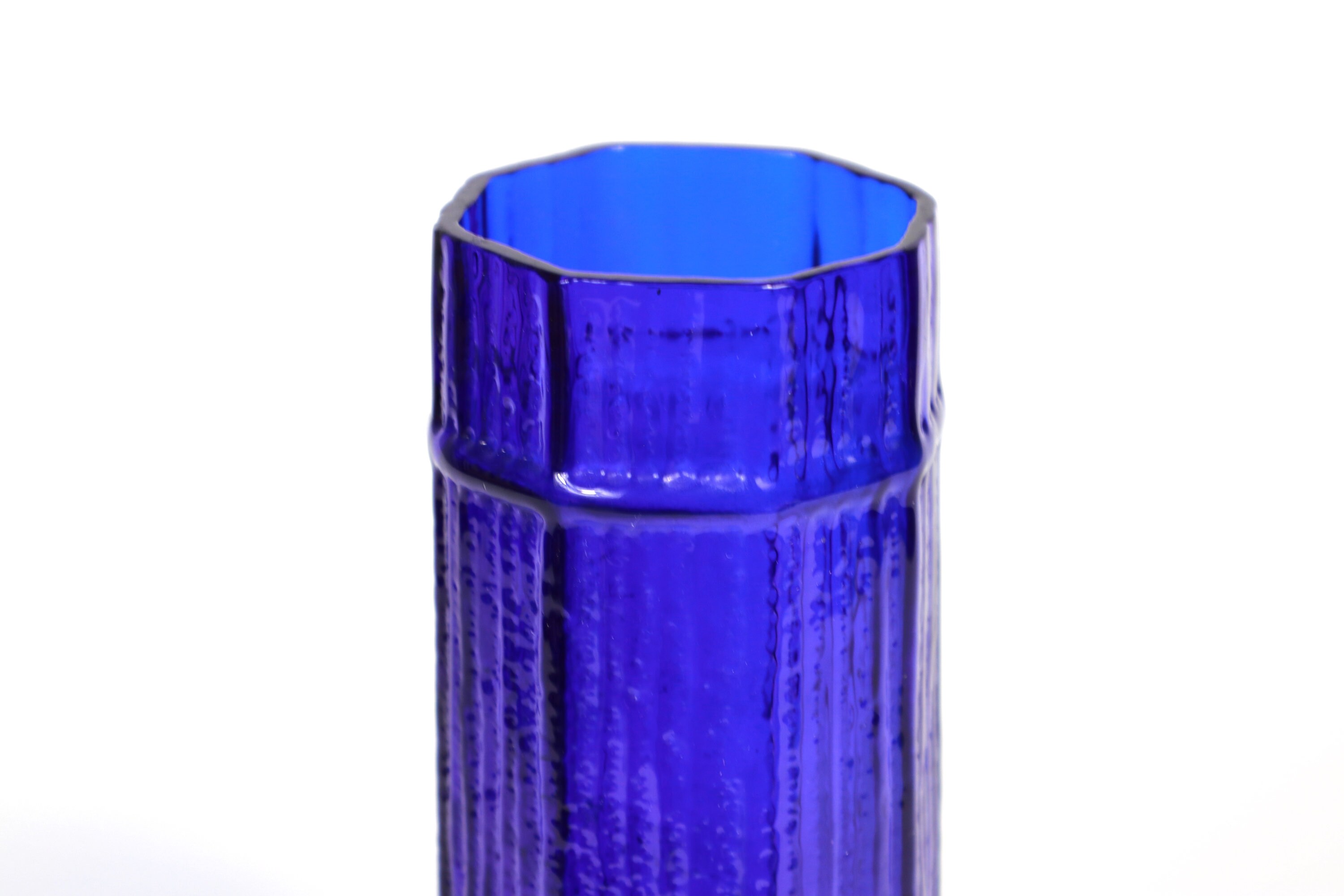 Vintage Vase Cobalt Blue Glass 1990s