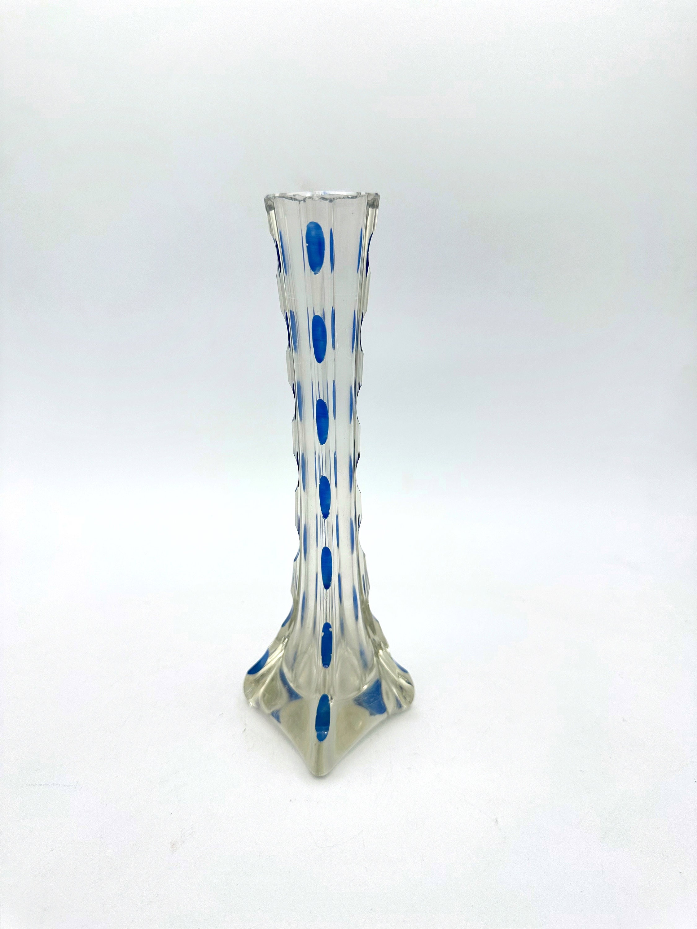 Vintage Art Deco Blumenvase Kristall