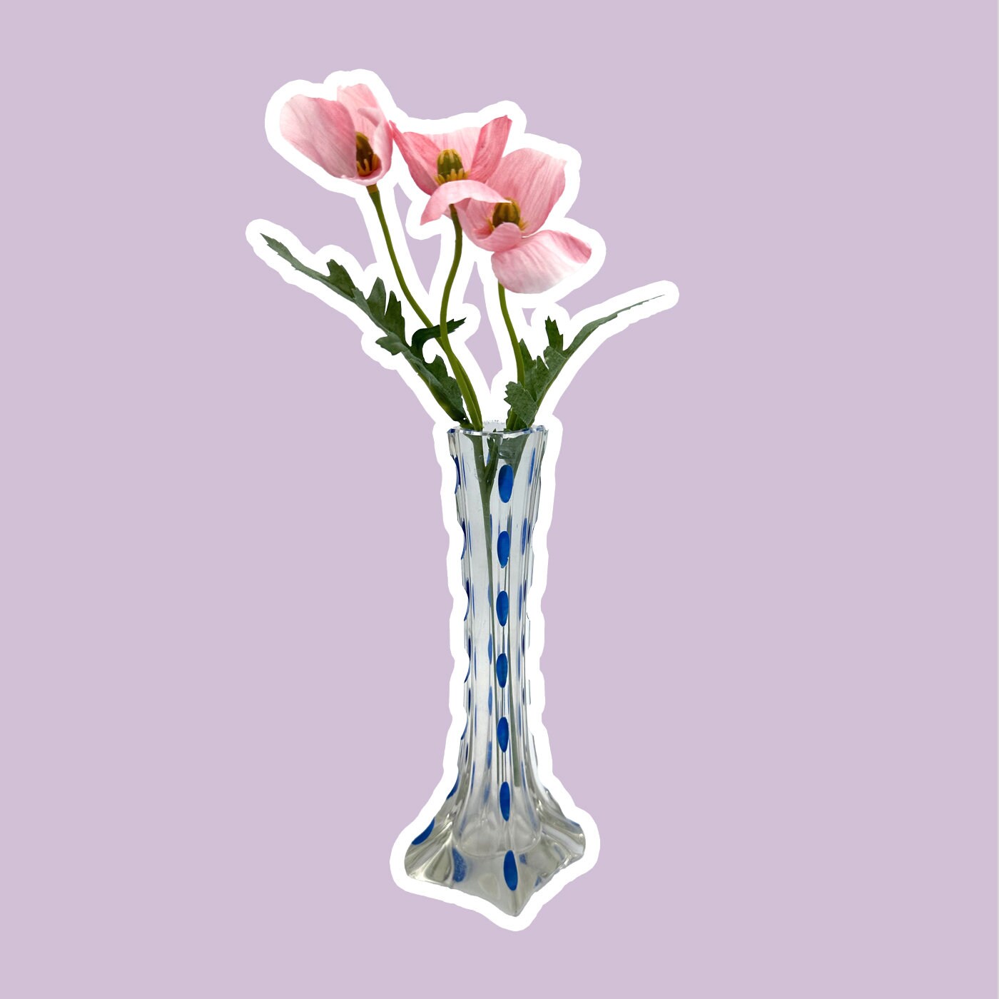 Vaso da fiori vintage Art Déco in cristallo