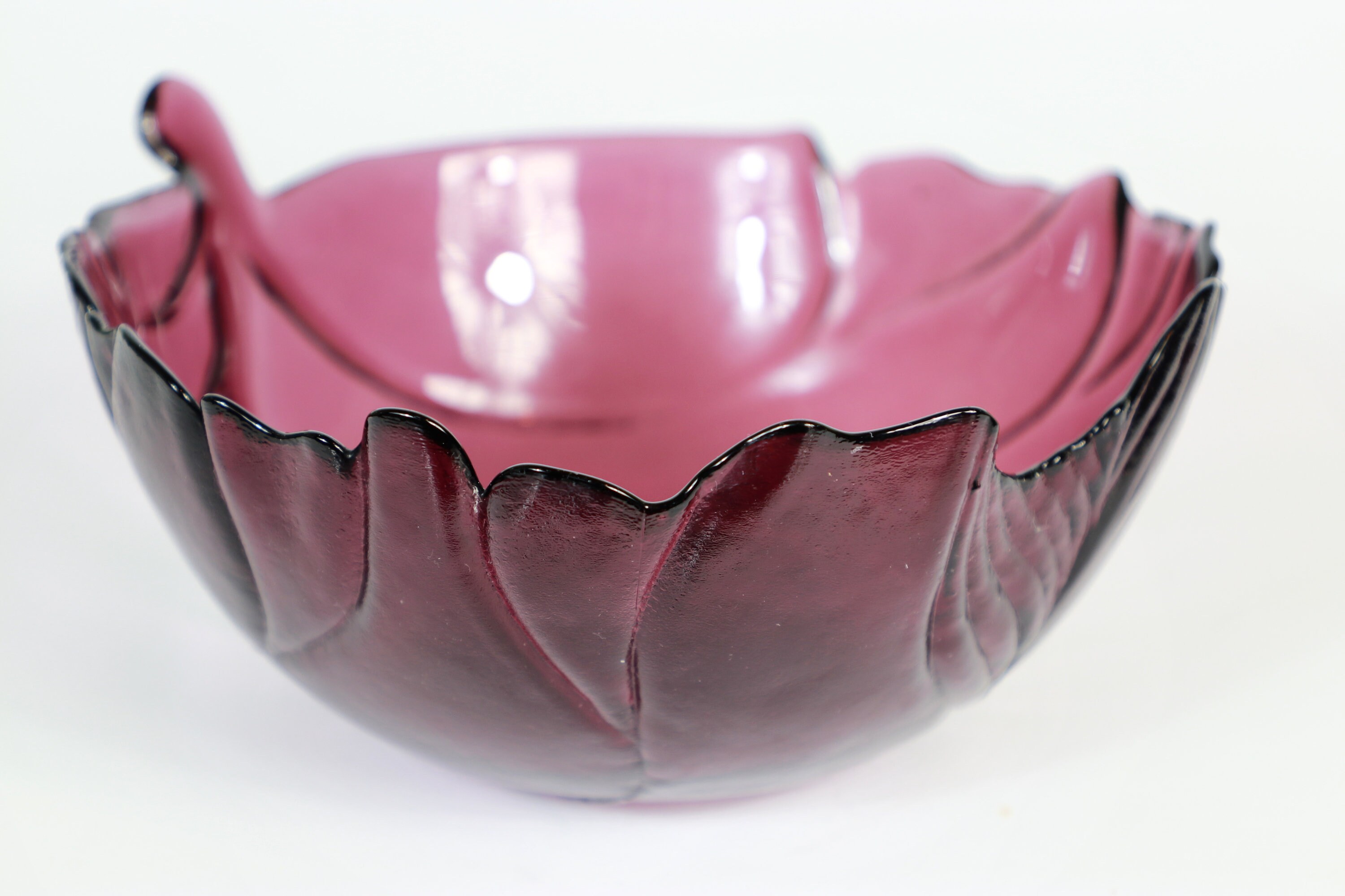 Vintage Bowl Glass Violet 1980s
