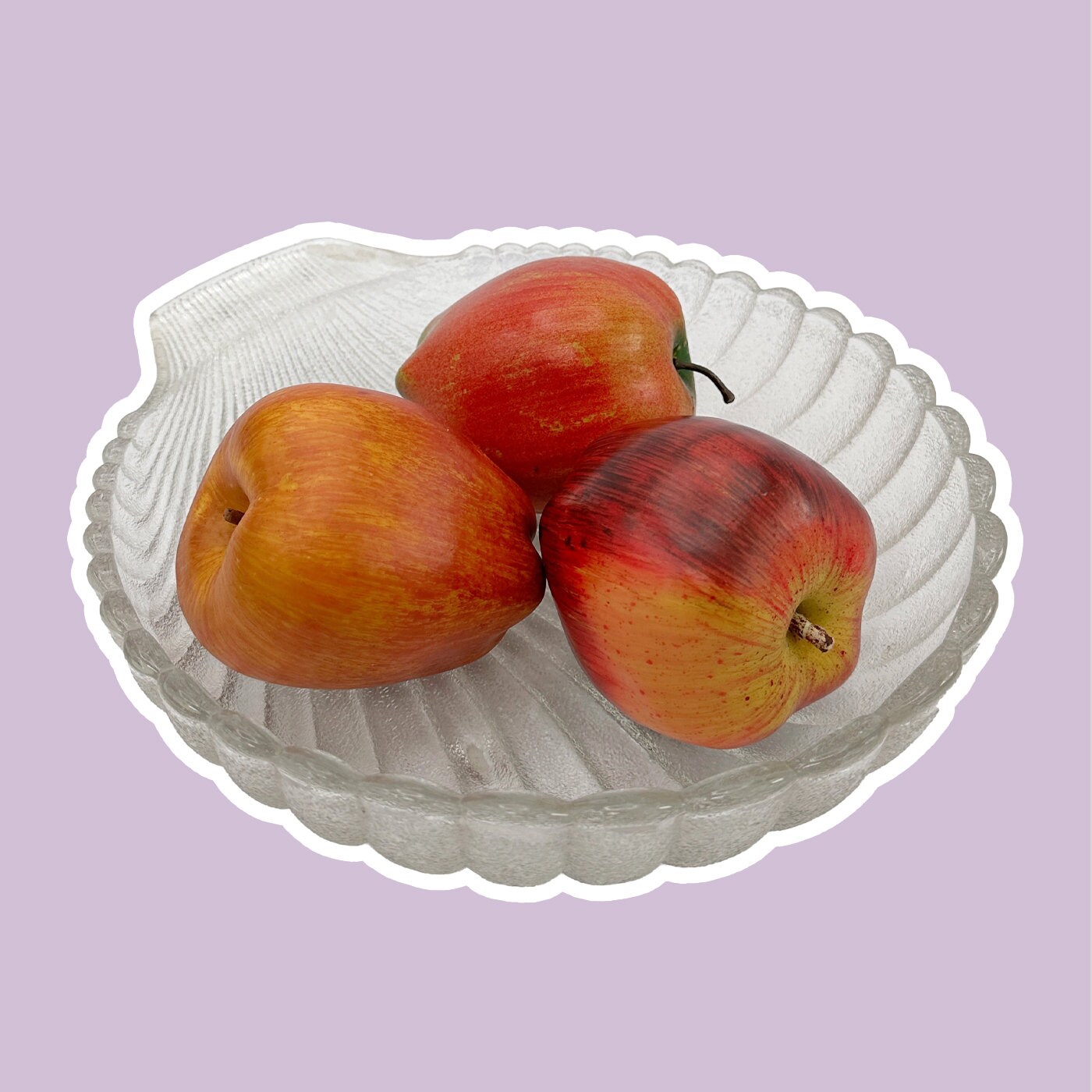 Vintage fruit bowl glass France 1990s